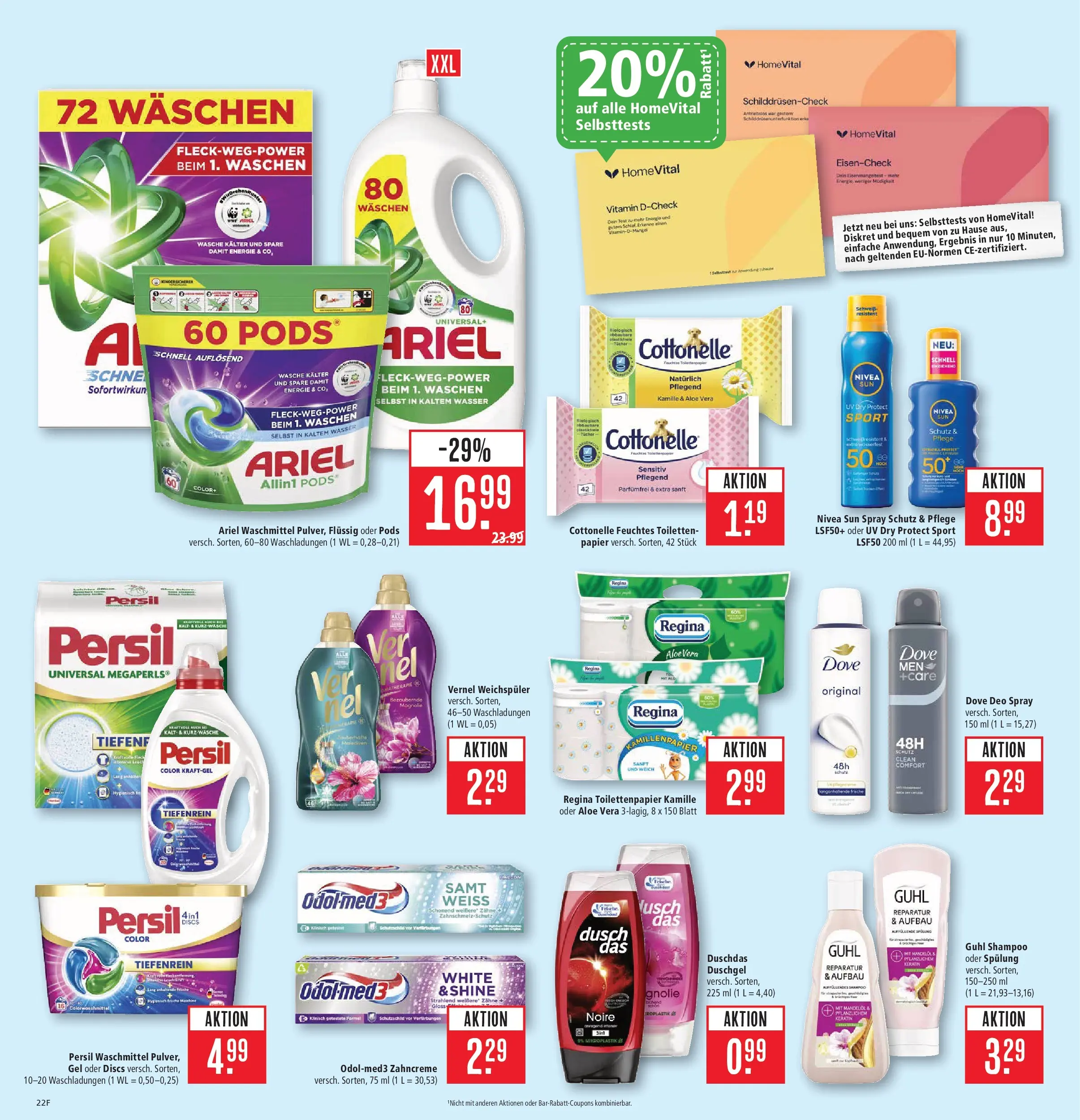 Marktkauf Prospekt Aschaffenburg (ab 20.07.2026) » Angebote online | Seite: 26 | Produkte: Duschdas, Waschmittel, Vernel, Persil