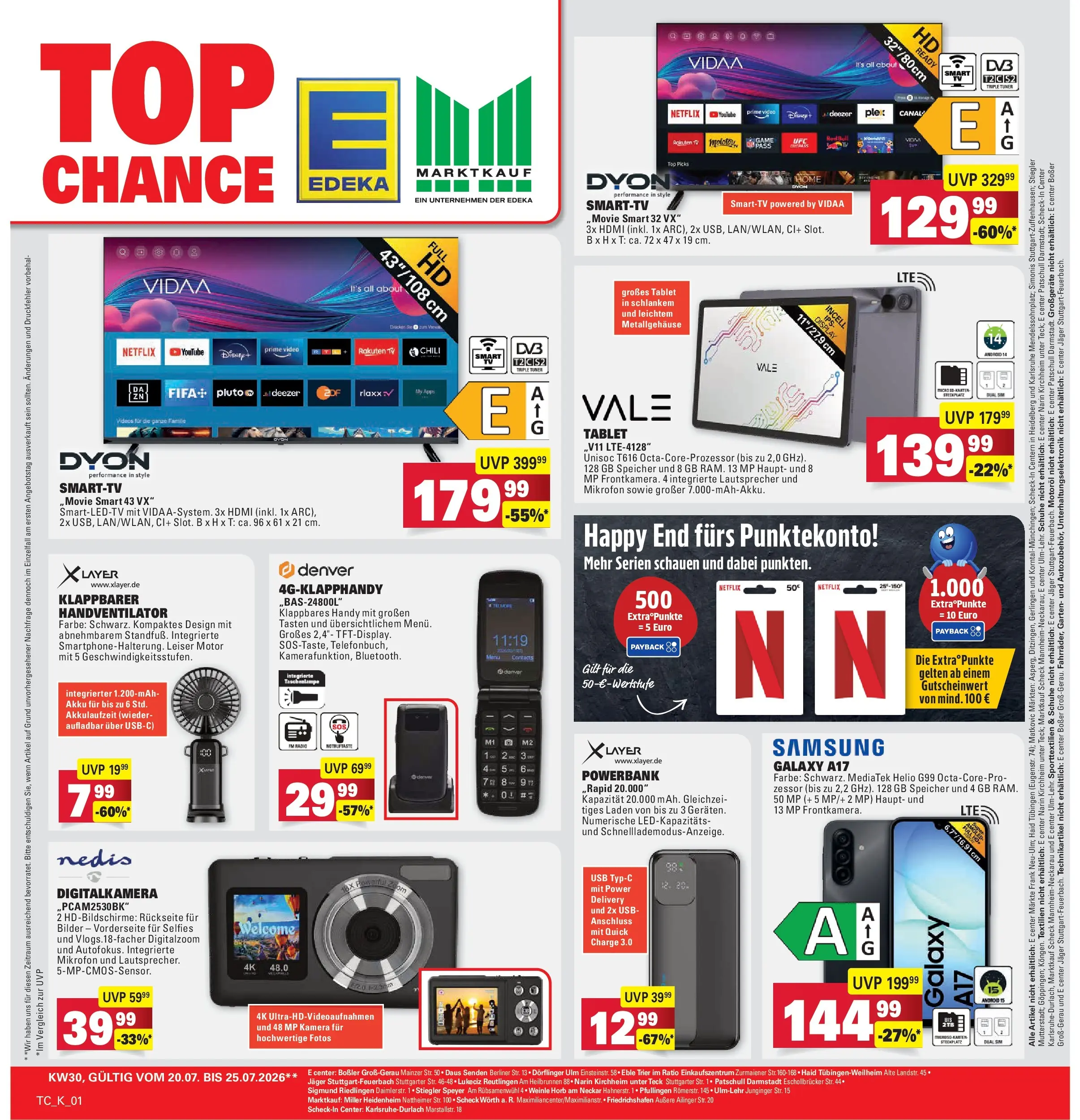 Marktkauf Prospekt Friedrichshafen (ab 20.07.2026) » Angebote online | Seite: 33 | Produkte: Berliner, Samsung, Tablet, TV