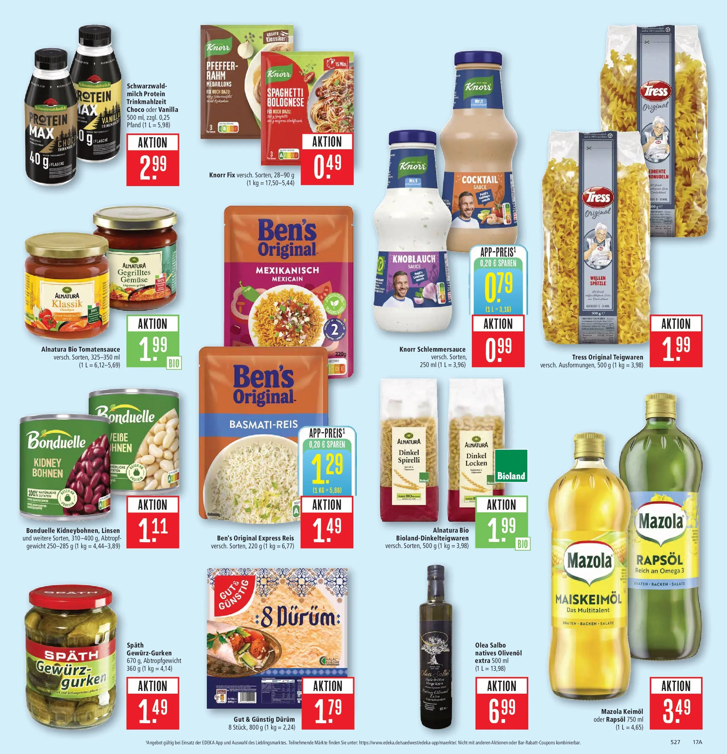 Marktkauf Prospekt Aschaffenburg (ab 20.07.2026) » Angebote online | Seite: 17 | Produkte: Knorr fix, Rapsöl, Knorr, Reis