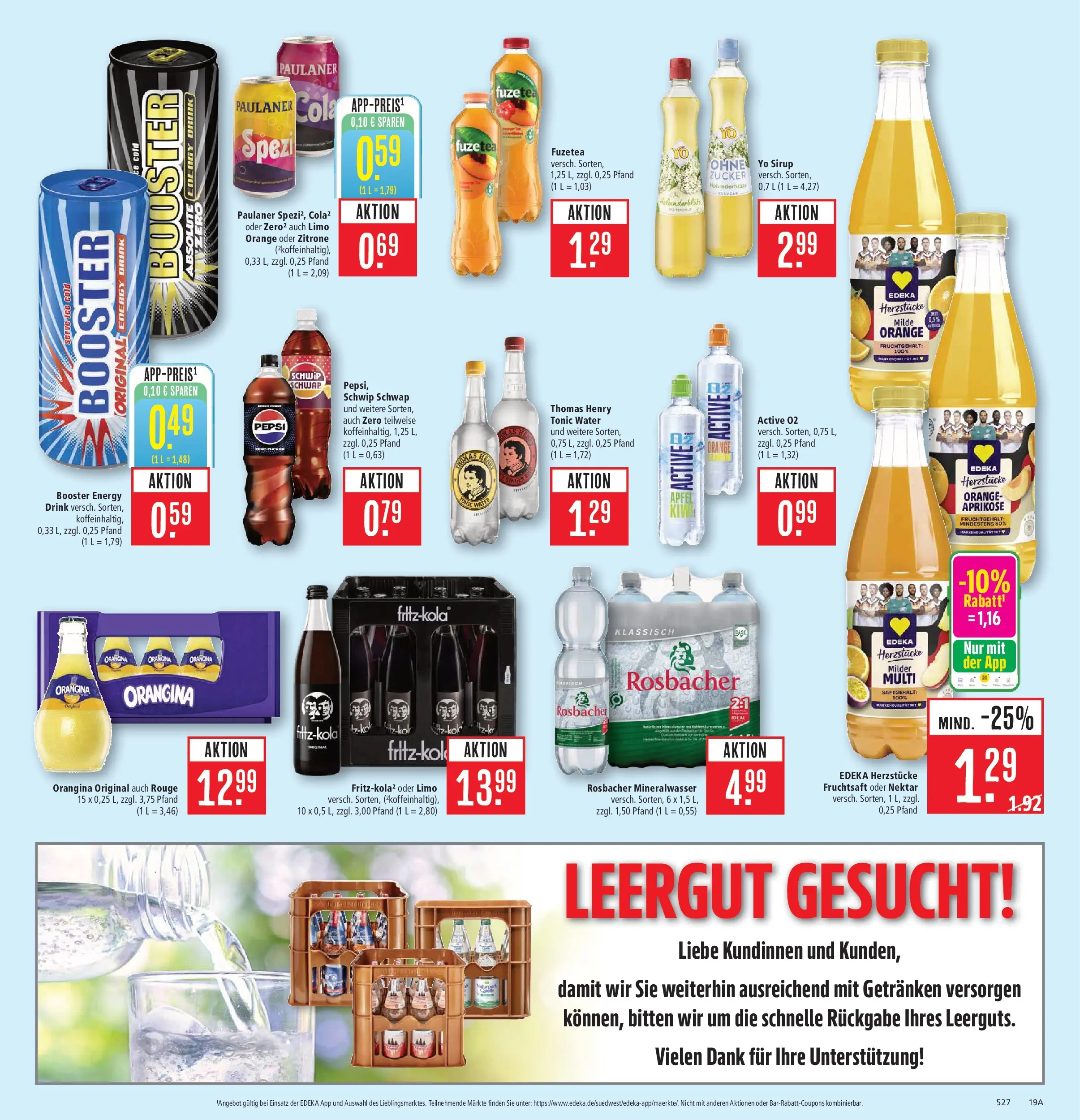 Marktkauf Prospekt Aschaffenburg (ab 20.07.2026) » Angebote online | Seite: 23 | Produkte: Schwip schwap, Rouge, Fruchtsaft, Paulaner