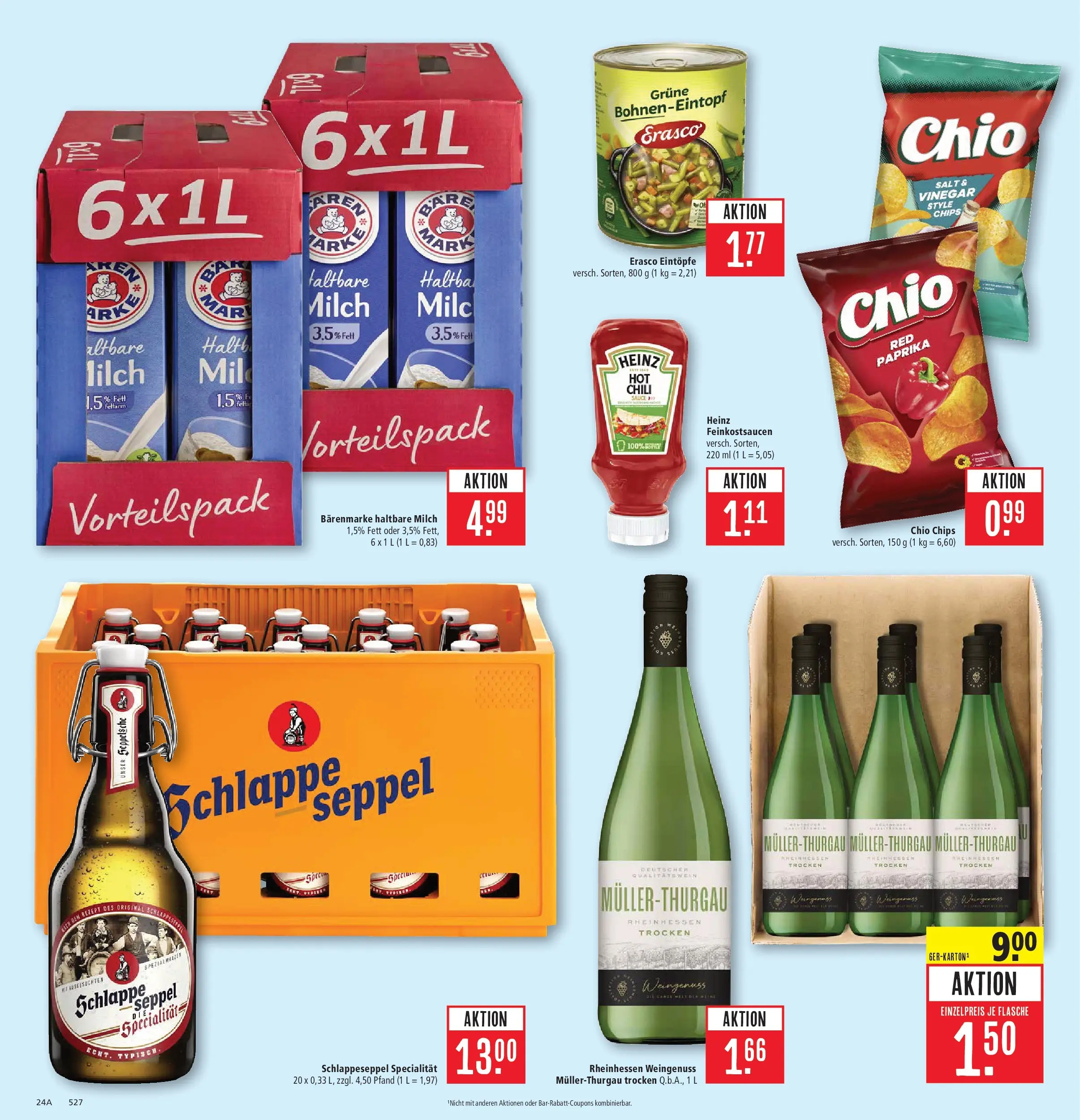 Marktkauf Prospekt Aschaffenburg (ab 20.07.2026) » Angebote online | Seite: 28 | Produkte: Milch, Haltbare milch, Paprika, Erasco