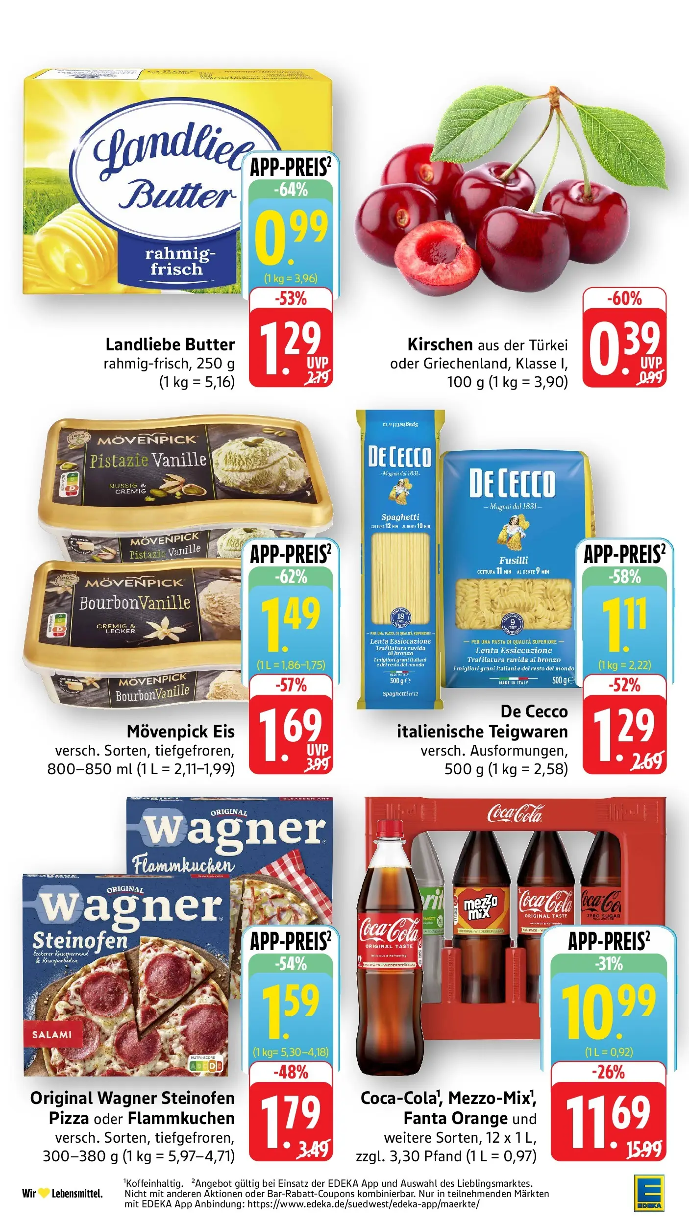 E center Prospekt Singen (ab 20.07.2026) zum Blättern | Seite: 2 | Produkte: Coca cola, Butter, Salami, Pizza