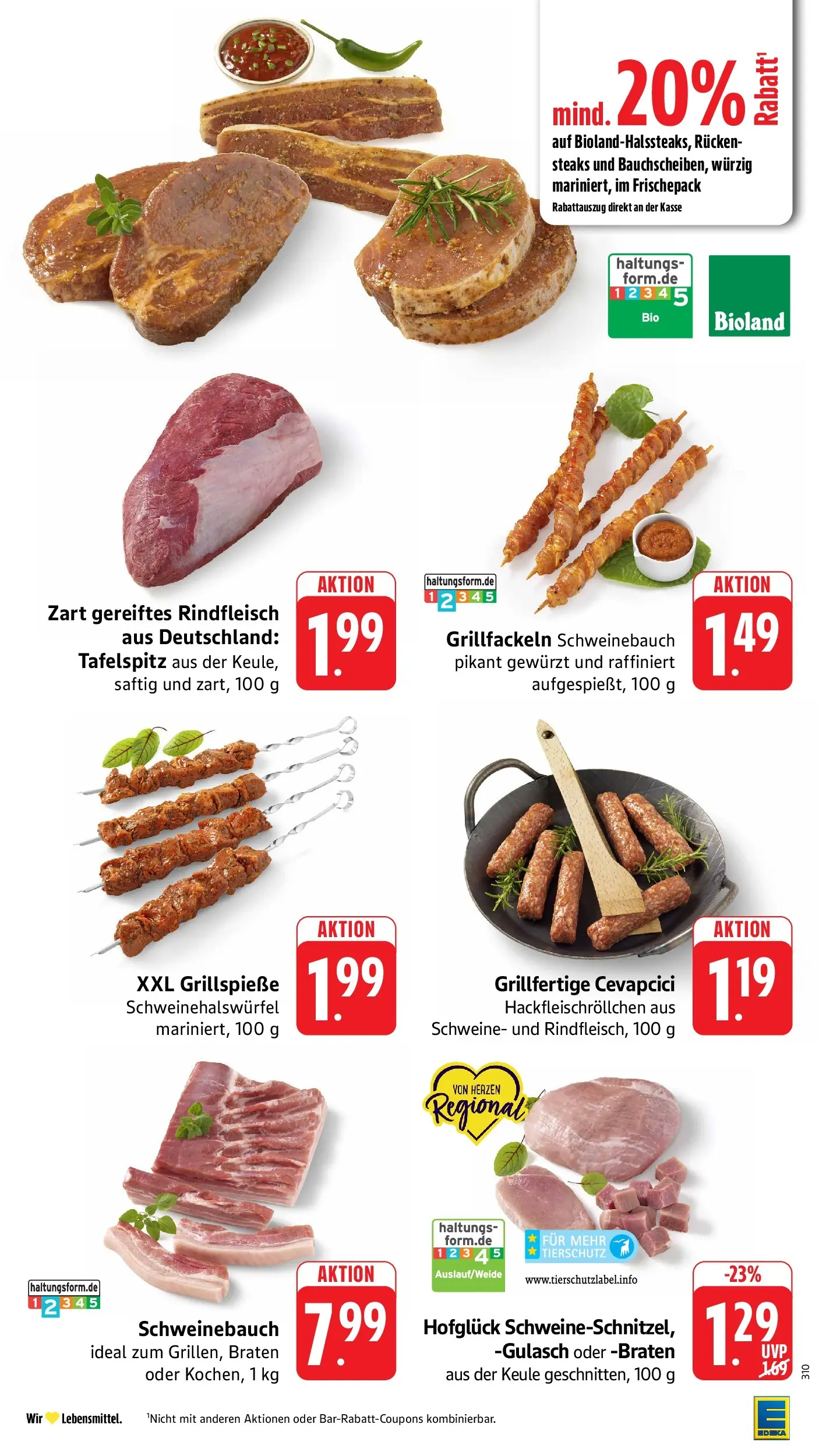 E center Prospekt Singen (ab 20.07.2026) zum Blättern | Seite: 4 | Produkte: Tafelspitz, Cevapcici, Gulasch, Rindfleisch