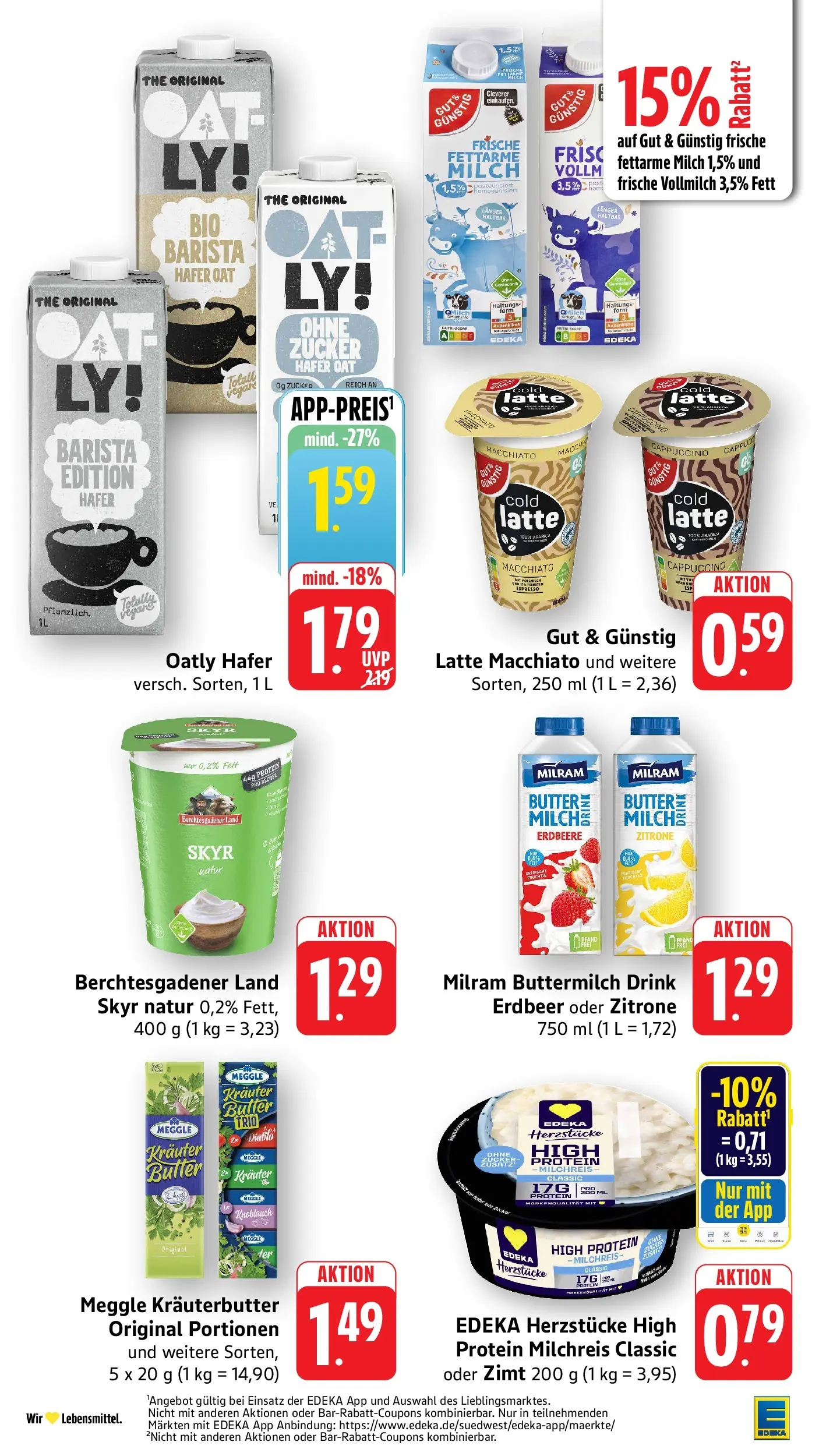 E center Prospekt Singen (ab 20.07.2026) zum Blättern | Seite: 14 | Produkte: Milch, Kräuterbutter, Zitrone, Meggle butter