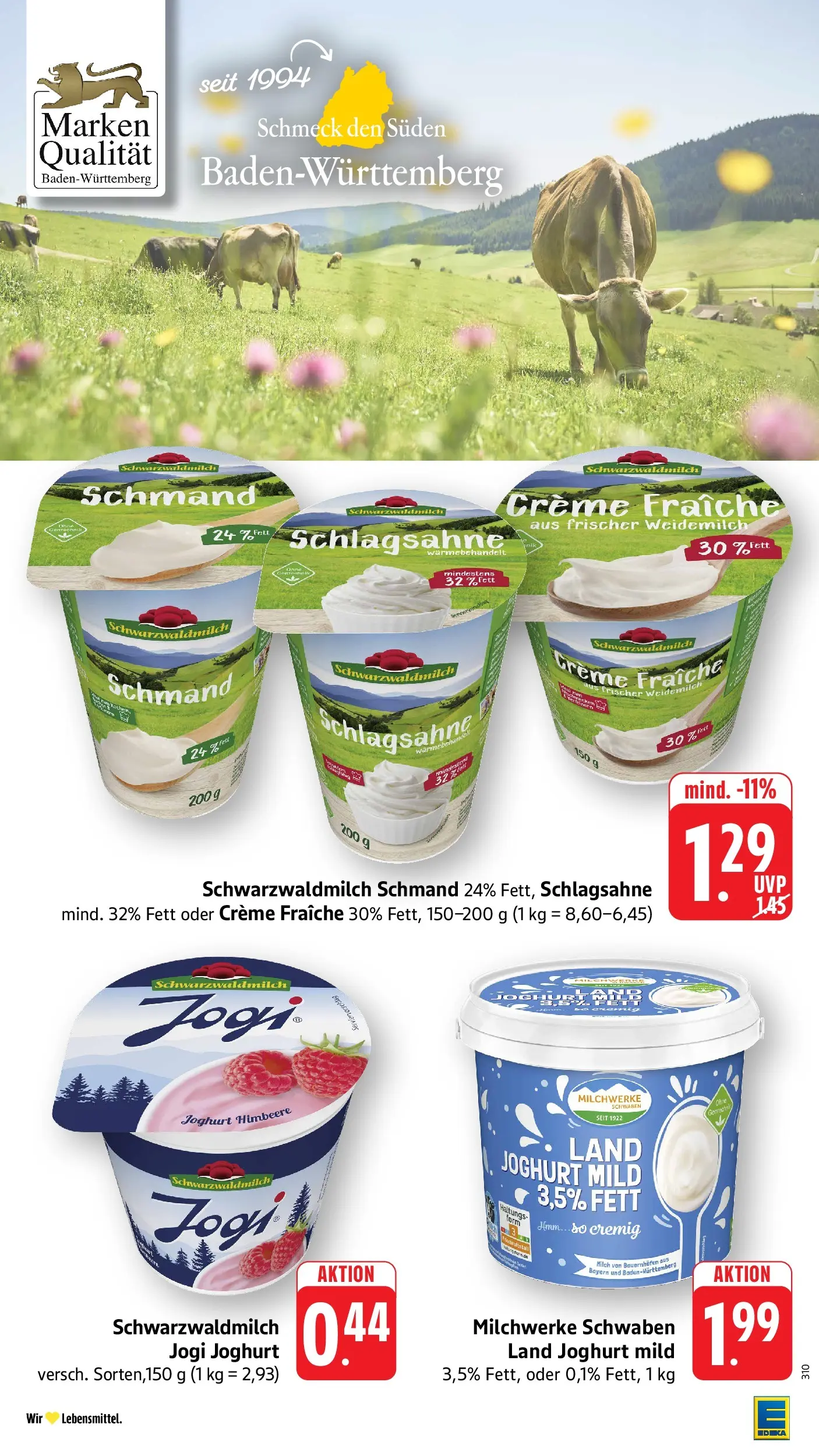 E center Prospekt Singen (ab 20.07.2026) zum Blättern | Seite: 20 | Produkte: Schlagsahne, Milch, Joghurt, Creme