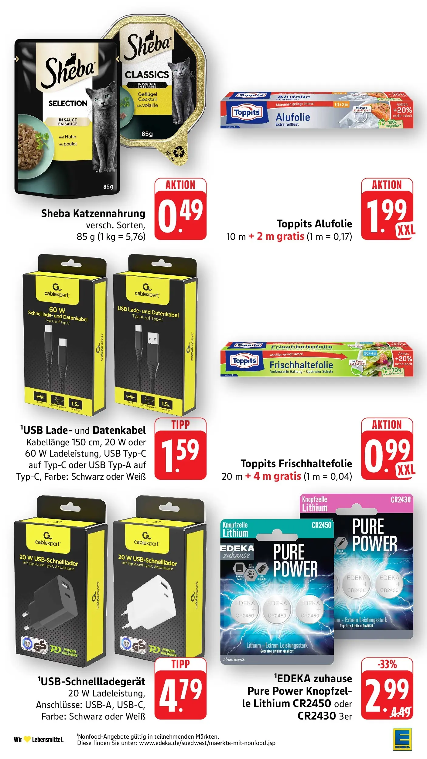 E center Prospekt Singen (ab 20.07.2026) zum Blättern | Seite: 36 | Produkte: USB, Sheba