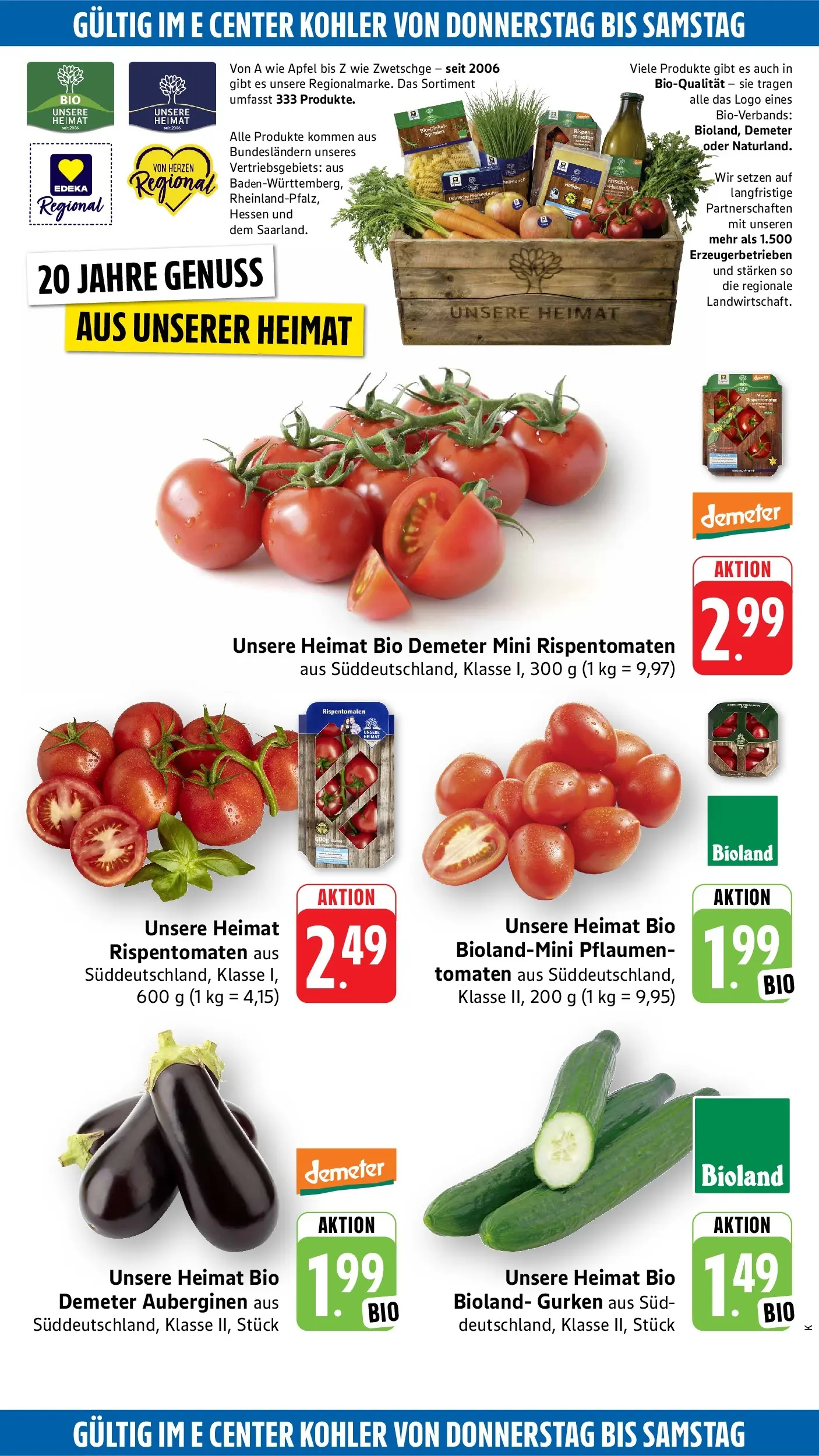 Edeka prospekt Ettenheim (ab 20.07.2026) » Angebote Online | Seite: 48 | Produkte: Pflaumen, Äpfel, Tomaten, Gurken