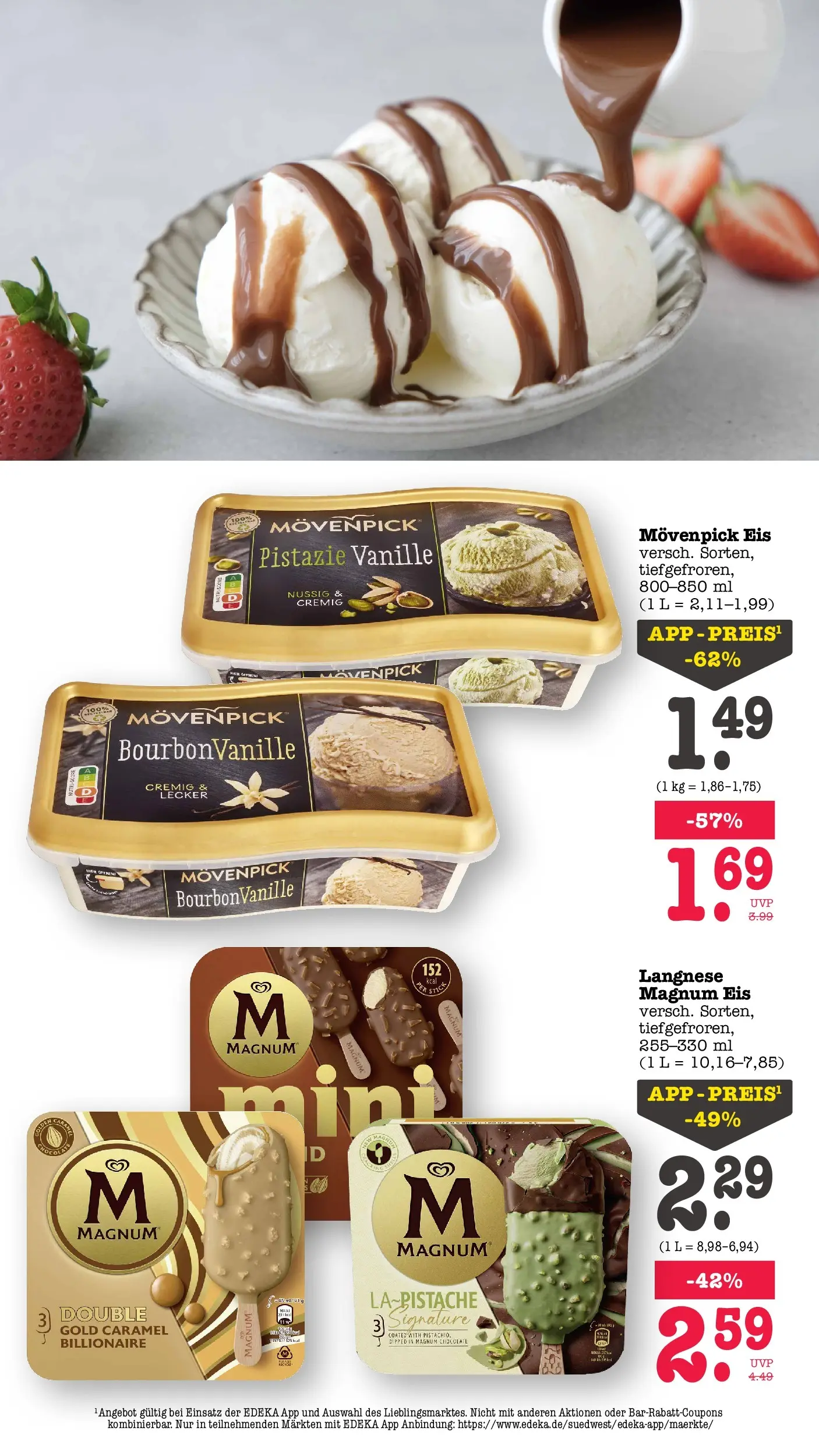Edeka Prospekt Karlsruhe (ab 20.07.2026) ยป Angebote Online | Seite: 30 | Produkte: Langnese, Movenpick eis, Eis Edeka Prospekt Karlsruhe (ab 20.07.2026) ยป Angebote Online | Seite: 30 | Produkte: Langnese, Movenpick eis, Eis