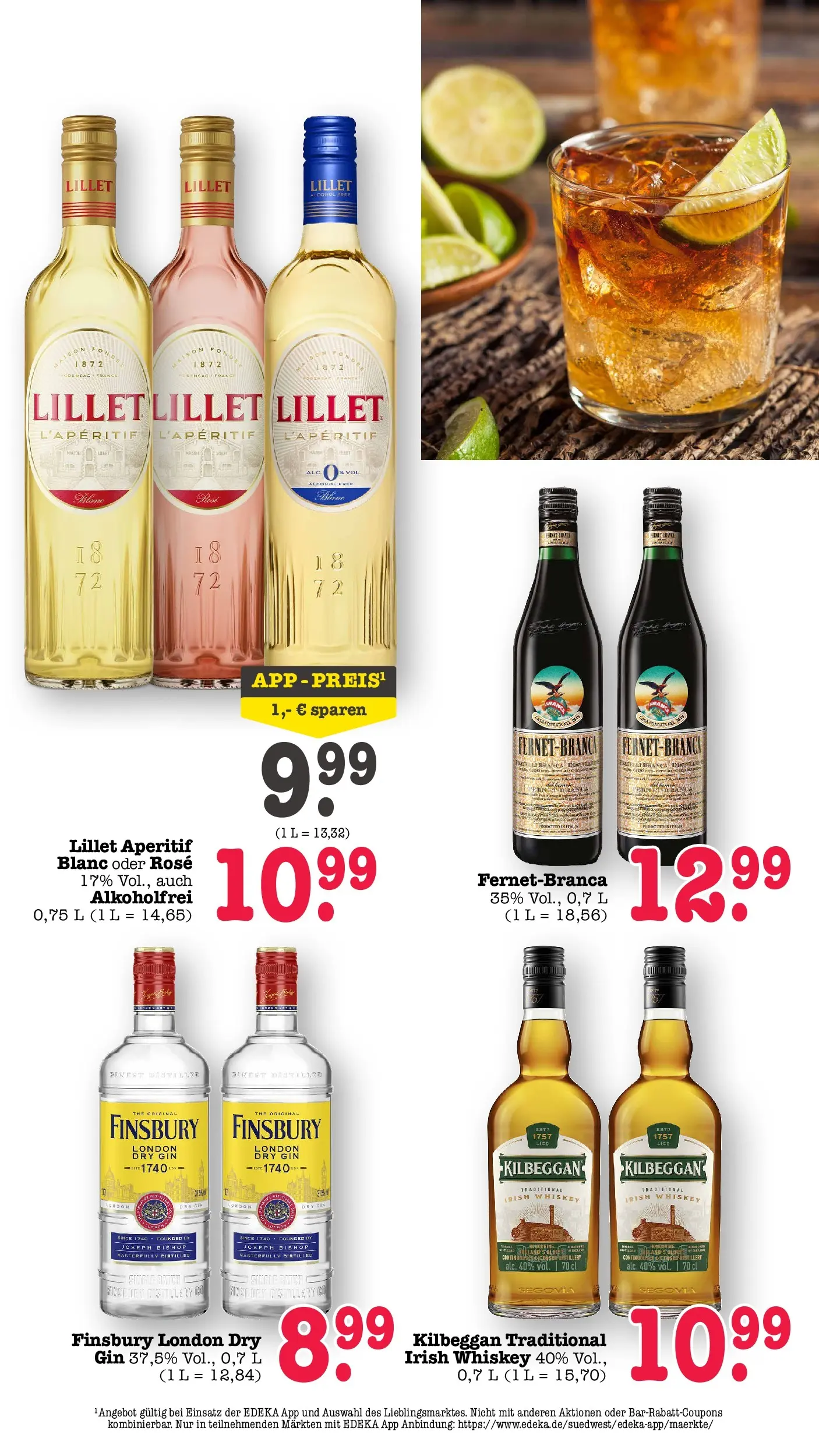 Edeka Prospekt Karlsruhe (ab 20.07.2026) ยป Angebote Online | Seite: 57 | Produkte: Lillet, Gin, Whiskey Edeka Prospekt Karlsruhe (ab 20.07.2026) ยป Angebote Online | Seite: 57 | Produkte: Lillet, Gin, Whiskey