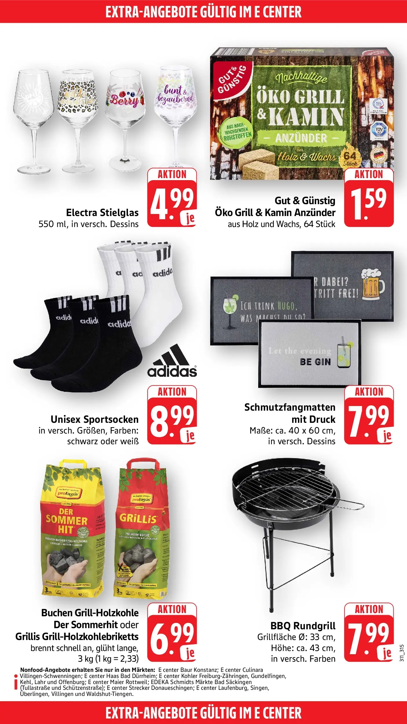 E center Prospekt Singen (ab 20.07.2026) zum Blättern | Seite: 52 | Produkte: Grill, Kamin, Bad, Gin