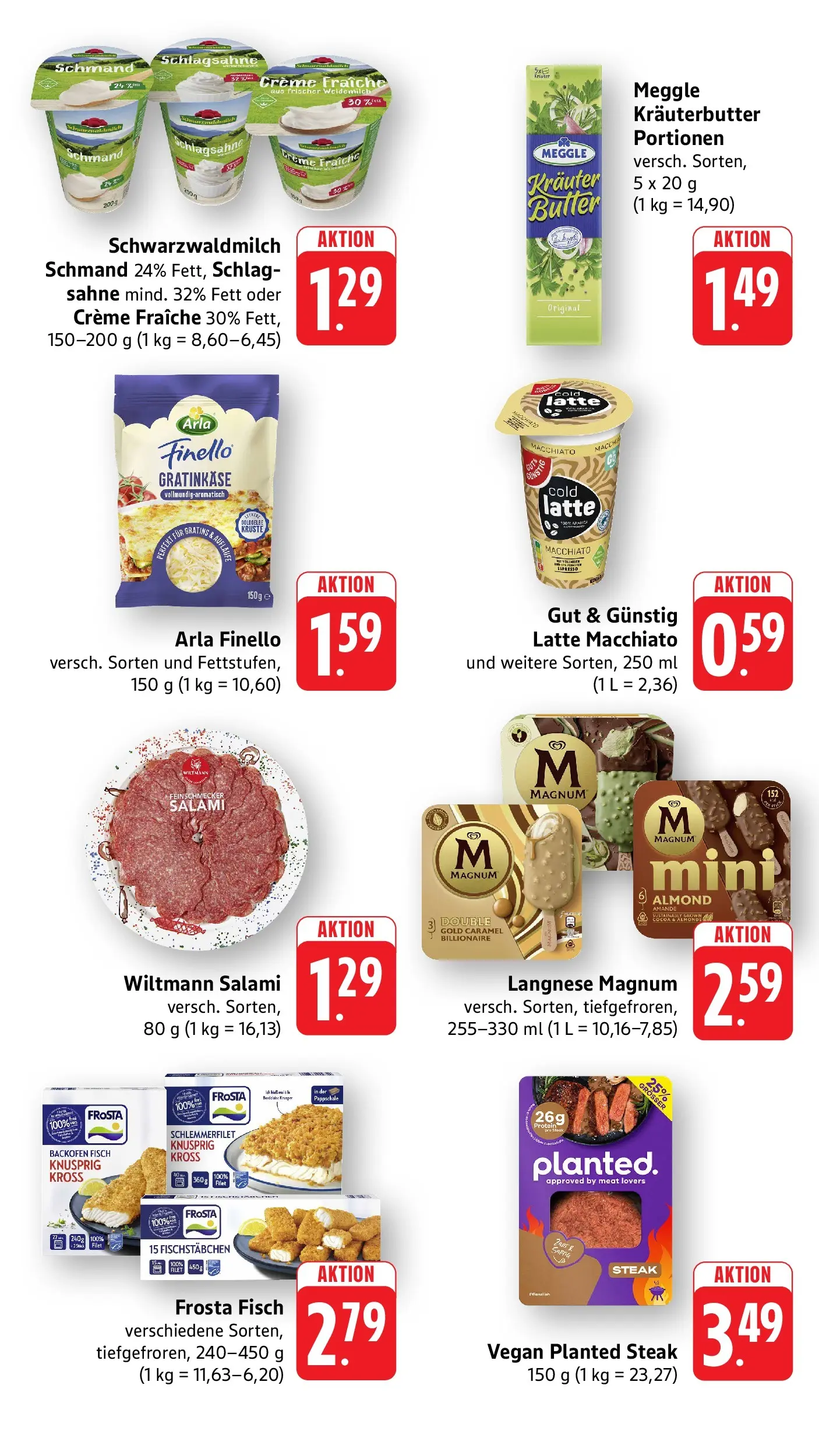 Edeka prospekt Offenburg-Zunsweier (ab 20.07.2026) » Angebote Online | Seite: 4 | Produkte: Creme, Frosta, Fisch, Fischstabchen