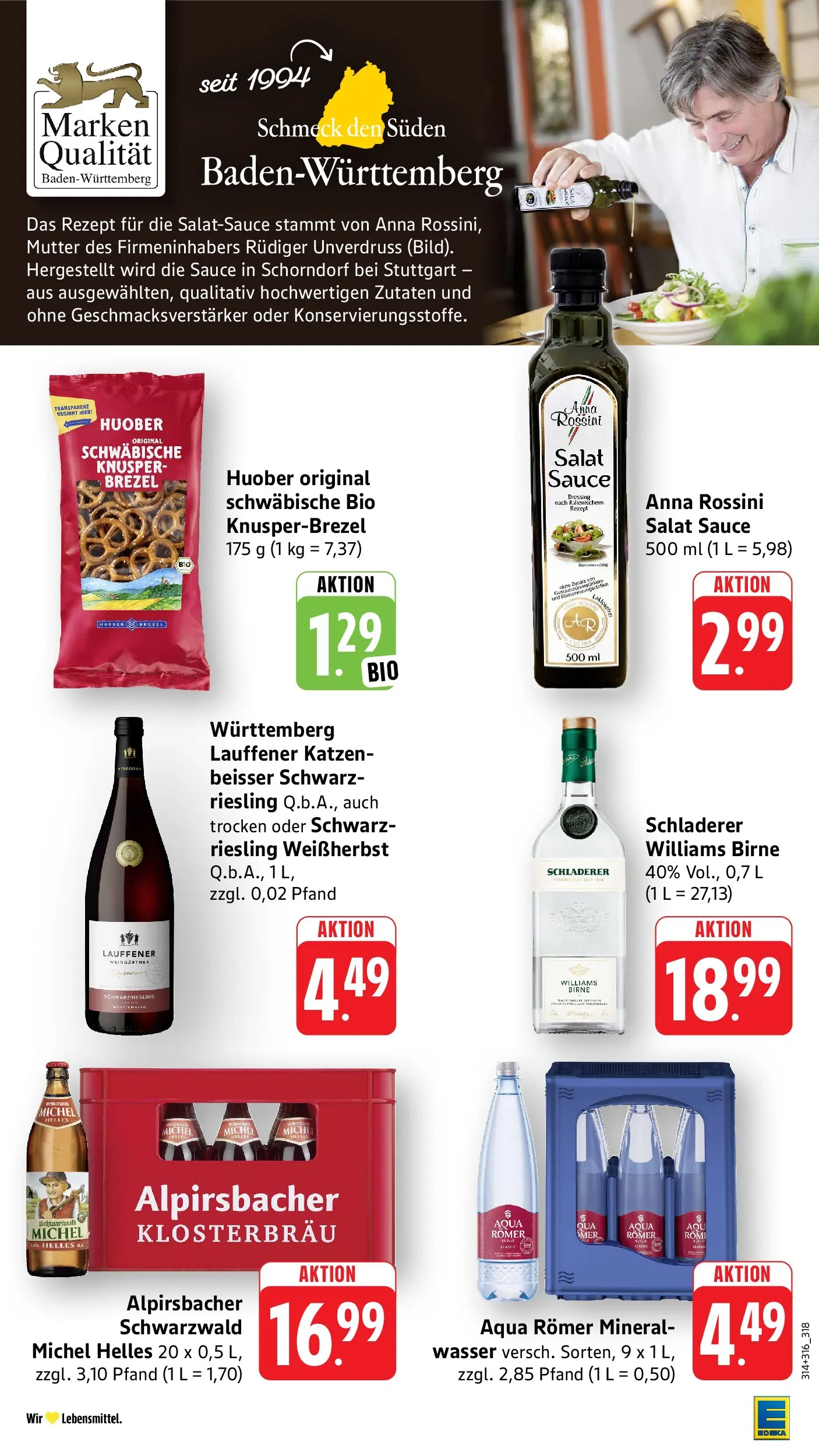 Edeka prospekt Göppingen-Ursenwang (ab 20.07.2026) » Angebote Online | Seite: 24 | Produkte: Dressing, Wasser, Birne, Salat