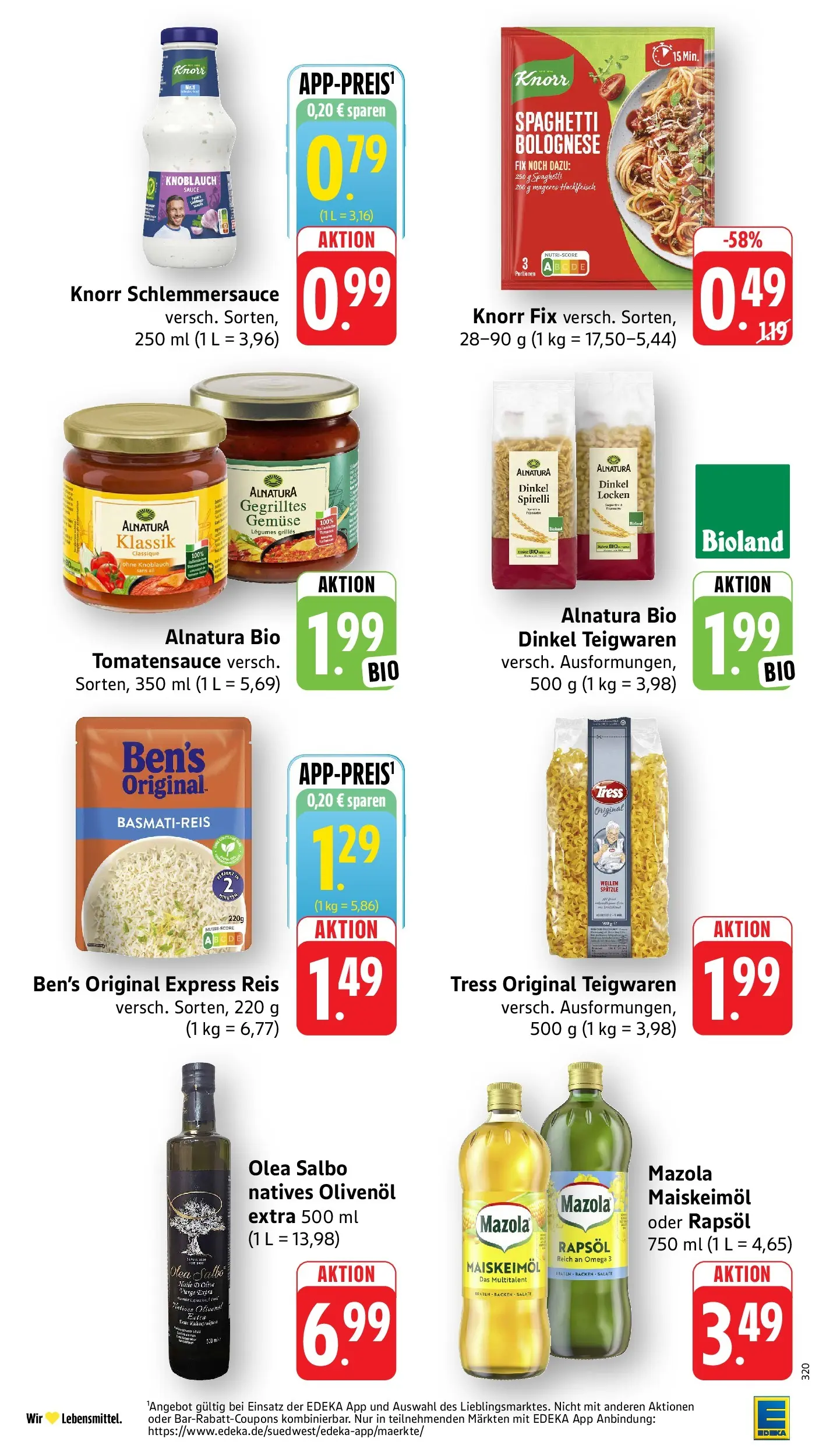 Edeka prospekt Bad Camberg (ab 20.07.2026) » Angebote Online | Seite: 19 | Produkte: Rapsöl, Olivenol, Knorr, Reis