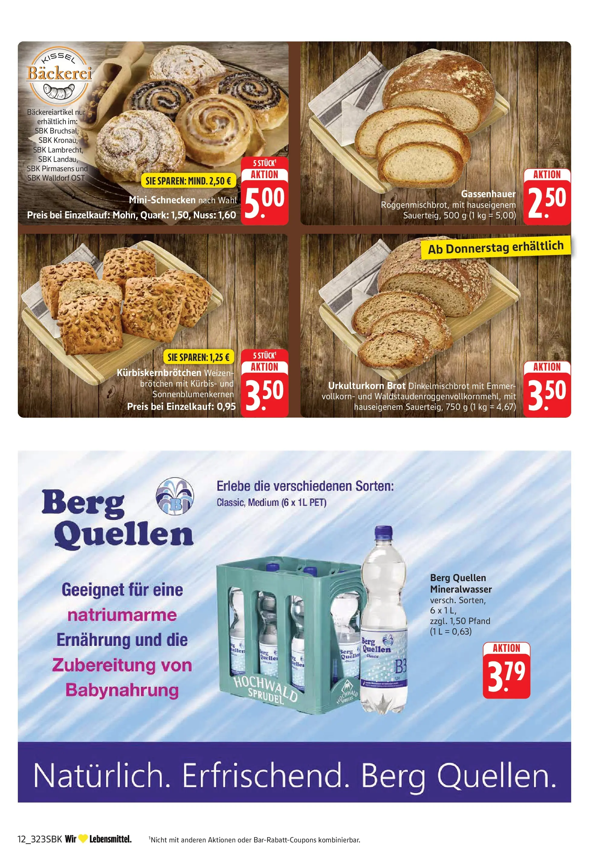 E center Prospekt Bad Bergzabern (ab 20.07.2026) zum Blättern | Seite: 12 | Produkte: Quark, Mineralwasser, Babynahrung, Kürbis