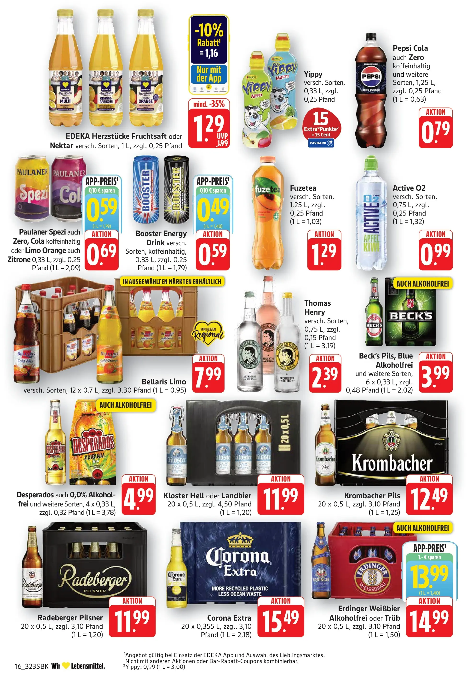E center Prospekt Bad Bergzabern (ab 20.07.2026) zum Blättern | Seite: 16 | Produkte: Zitrone, Desperados, Krombacher, Paulaner