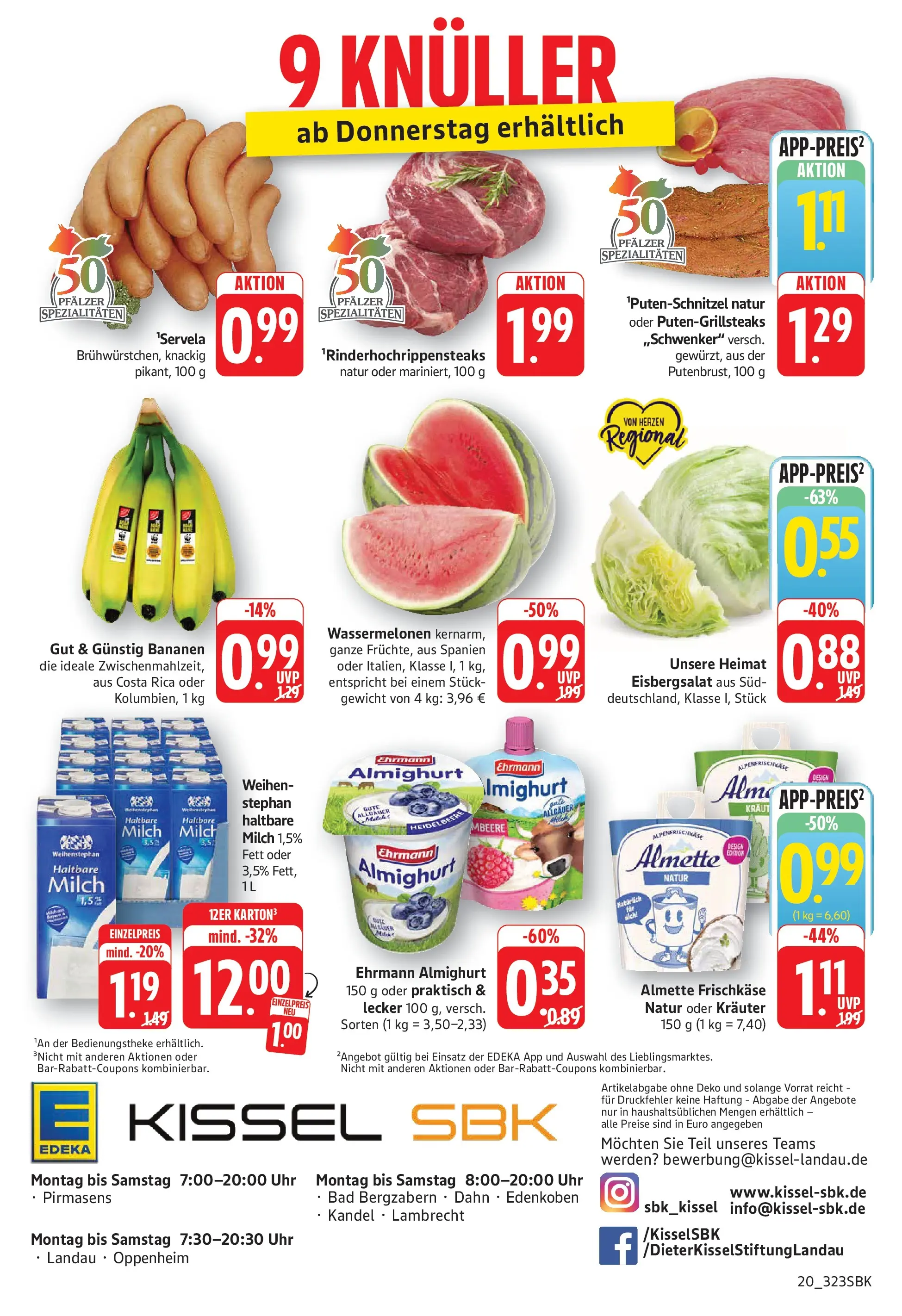 E center Prospekt Bad Bergzabern (ab 20.07.2026) zum Blättern | Seite: 20 | Produkte: Almette, Ehrmann almighurt, Milch, Frischkase
