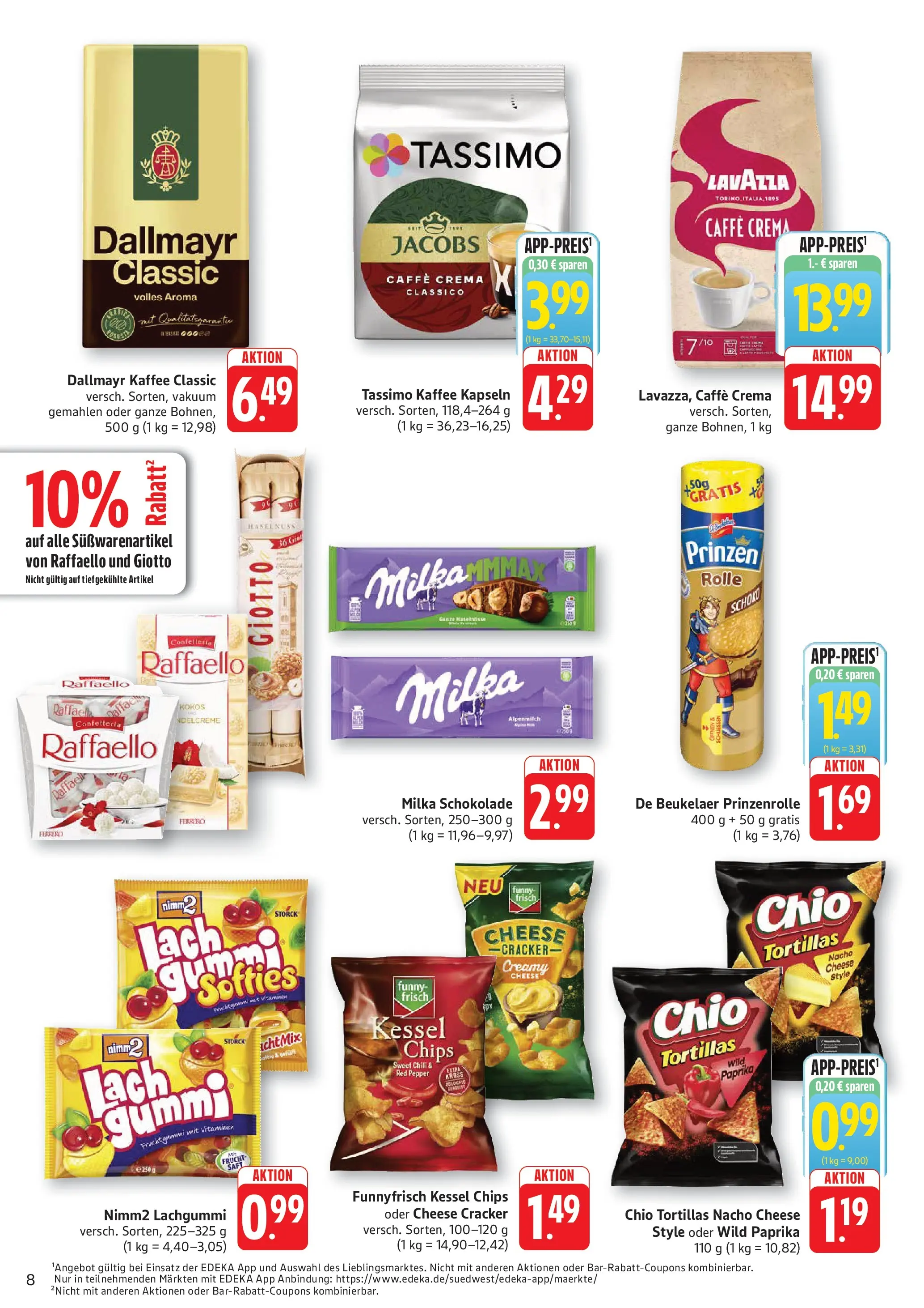 Edeka prospekt Kröppen (ab 20.07.2026) » Angebote Online | Seite: 8 | Produkte: Raffaello, Lavazza, Schokolade, Tassimo
