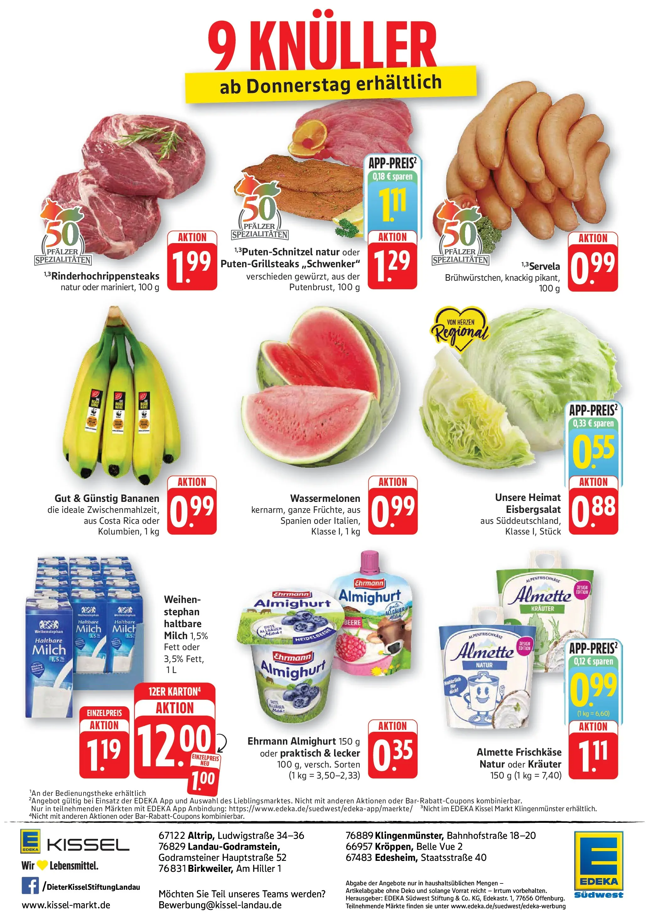 Edeka prospekt Kröppen (ab 20.07.2026) » Angebote Online | Seite: 10 | Produkte: Almette, Ehrmann almighurt, Haltbare milch, Eisbergsalat