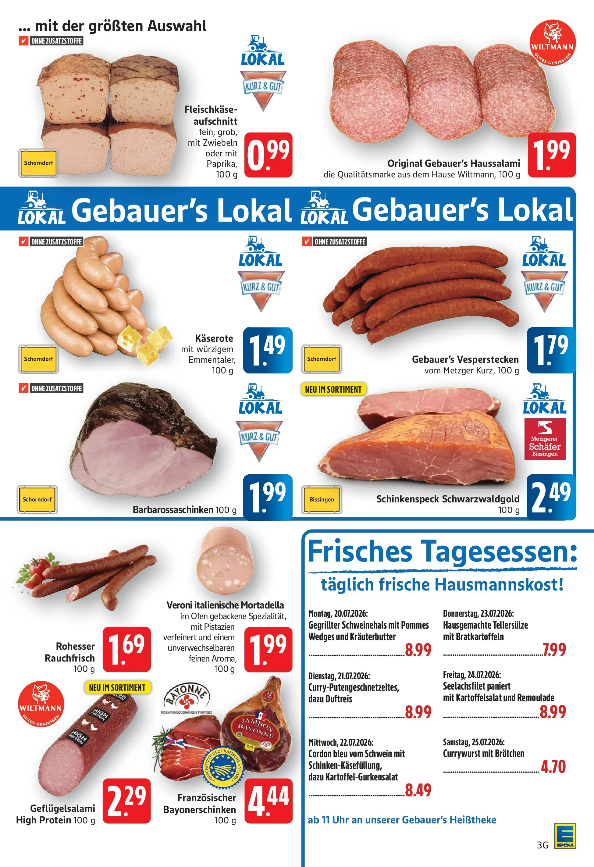 Edeka prospekt Geislingen (ab 20.07.2026) » Angebote Online | Seite: 3 | Produkte: Pommes, Kräuterbutter, Pistazien, Uhr