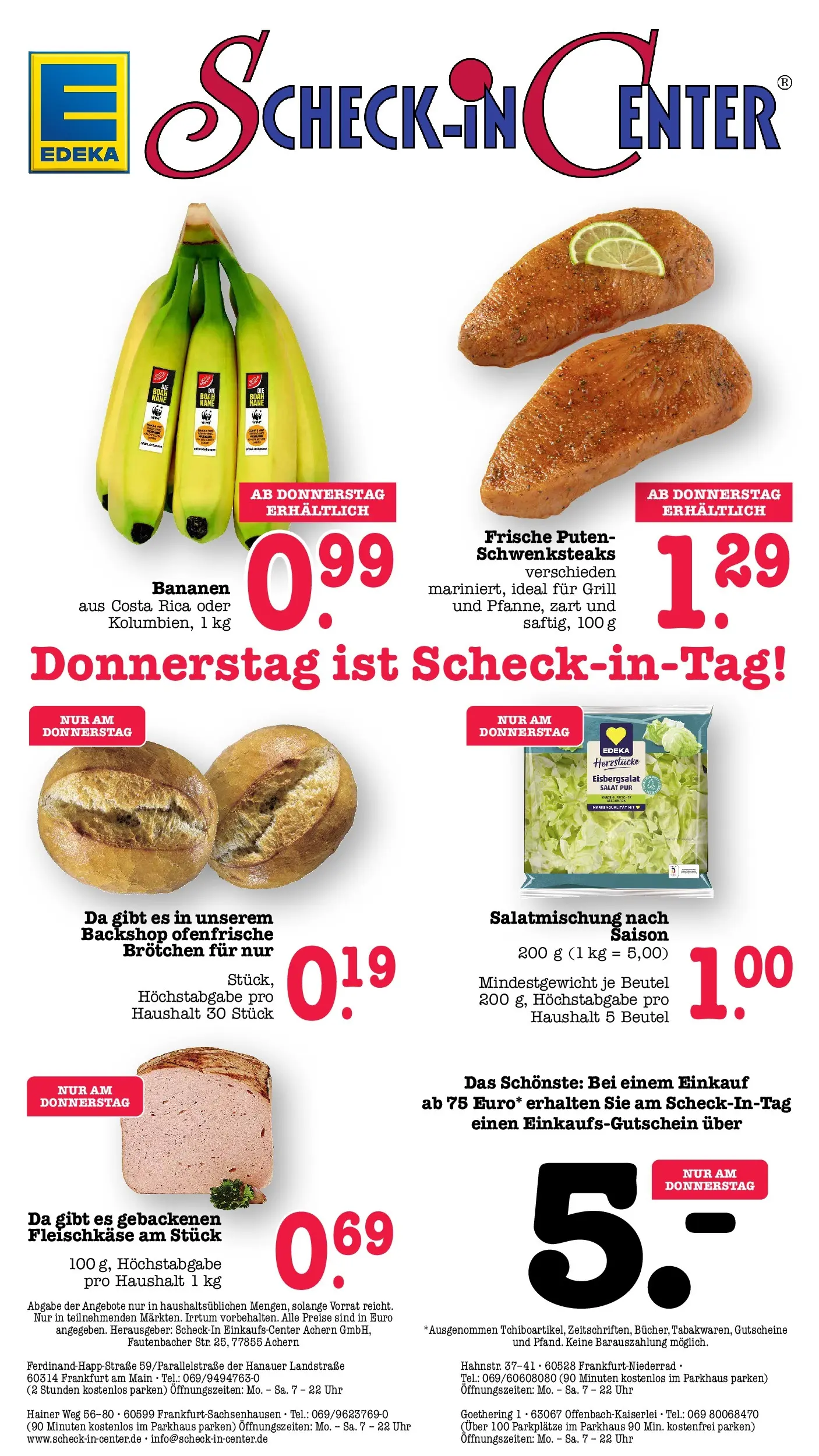 E center Prospekt Frankfurt-Sachsenhausen (ab 20.07.2026) zum Blättern | Seite: 68 | Produkte: Grill, Bananen, Salat, Uhr