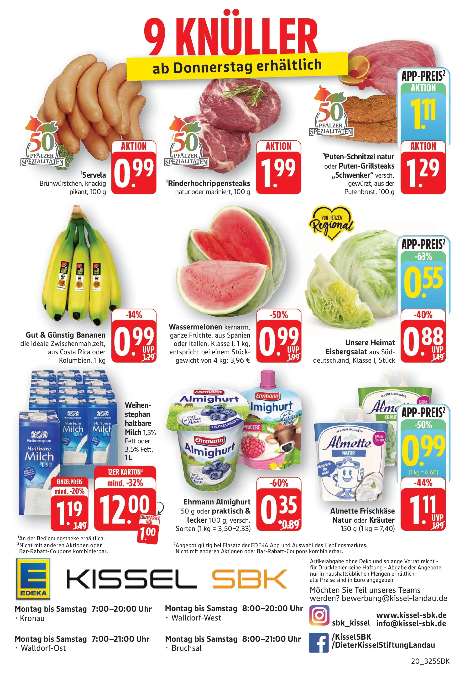 Edeka Prospekt Walldorf (ab 20.07.2026) » Angebote Online | Seite: 20 | Produkte: Gewicht, Haltbare milch, Bananen, Frischkase