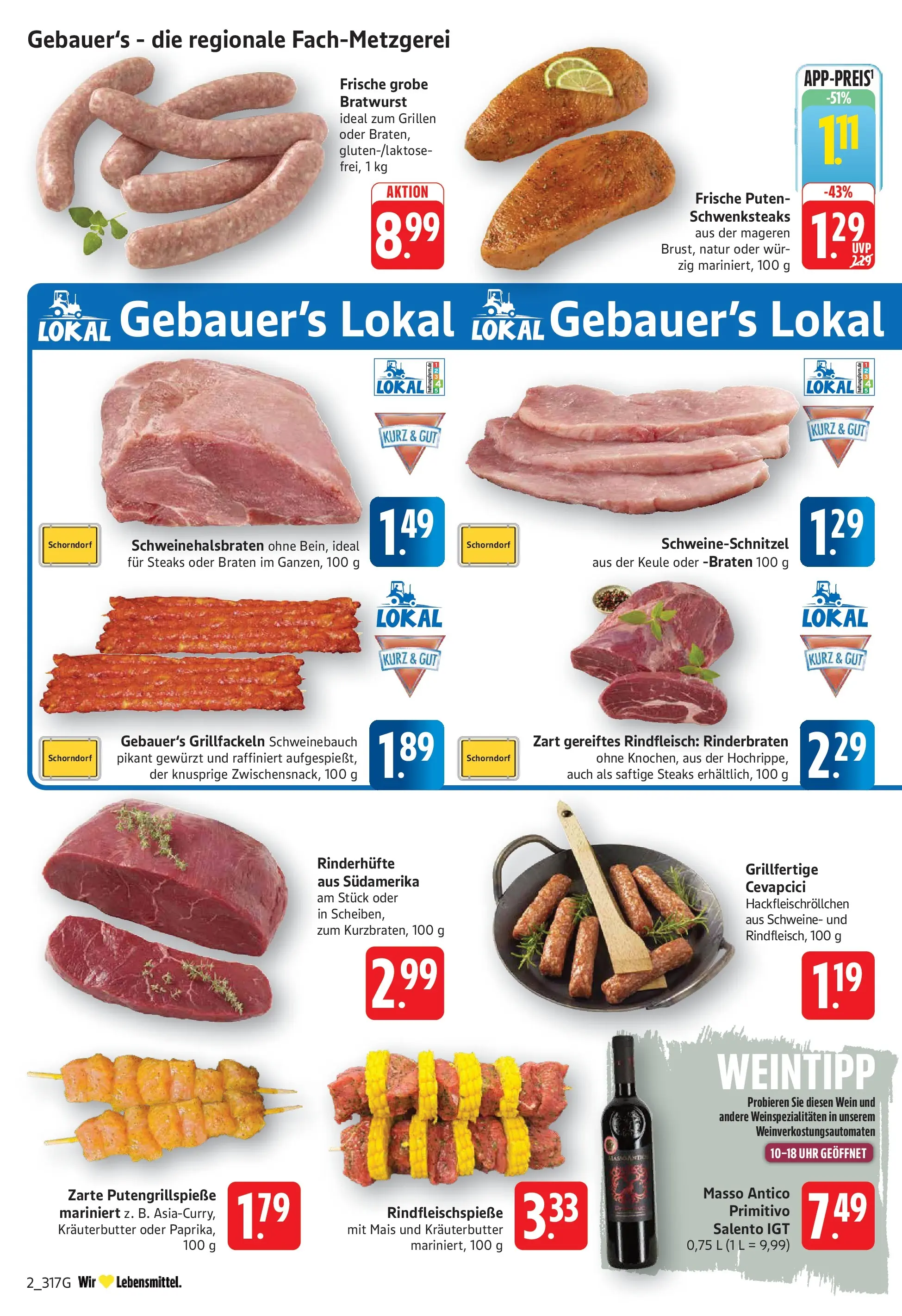 E center Prospekt Filderstadt-Bonlanden (ab 20.07.2026) zum Blättern | Seite: 2 | Produkte: Rinderbraten, Schweinebauch, Wein, Uhr