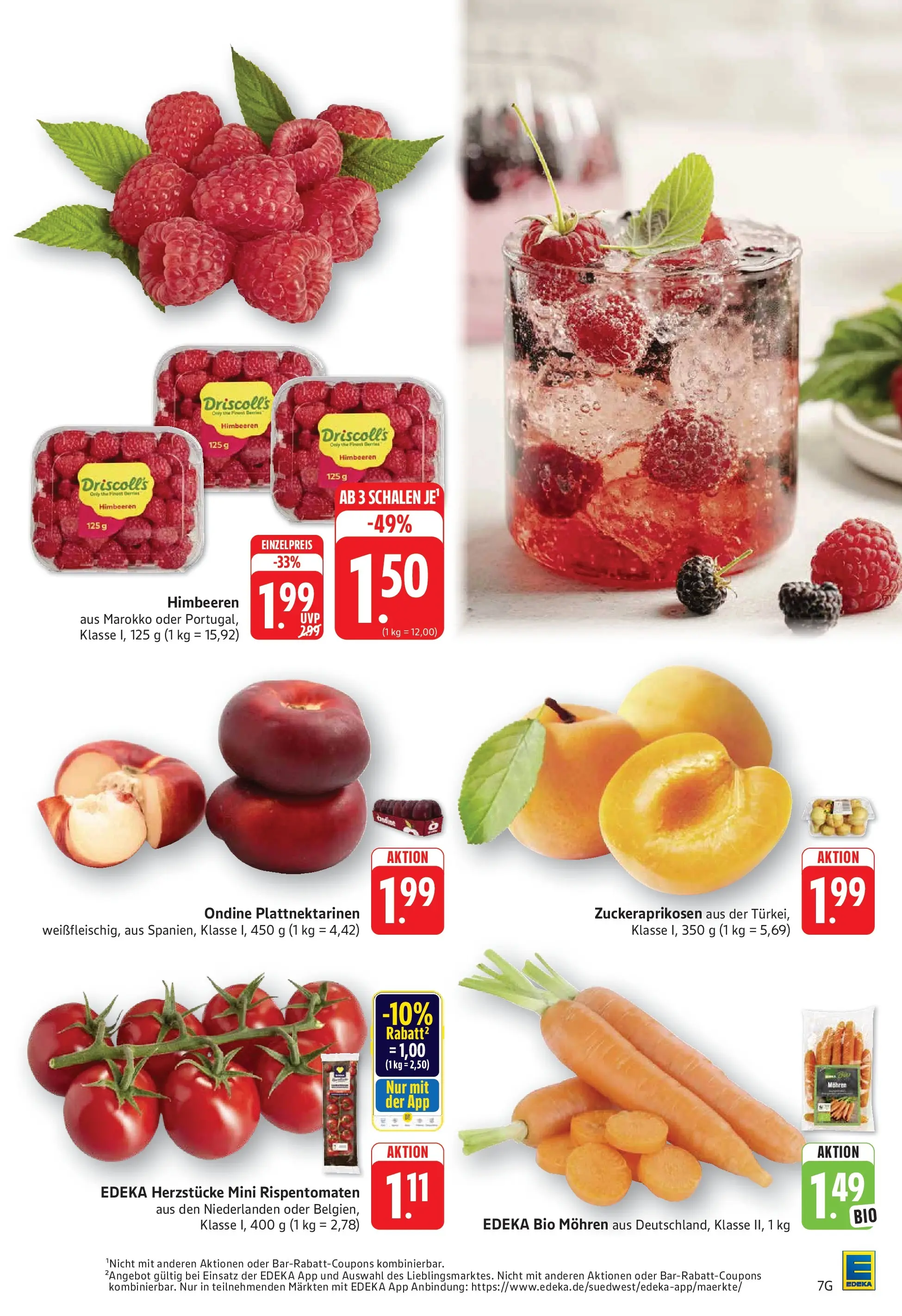 E center Prospekt Eislingen (ab 20.07.2026) zum Blättern | Seite: 7 | Produkte: Himbeeren, Mohren