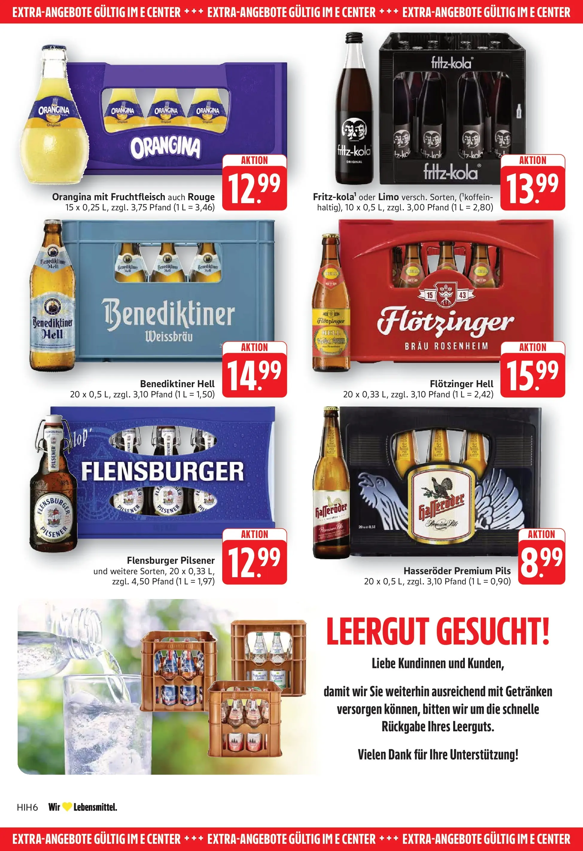 E center Prospekt Eislingen (ab 20.07.2026) zum Blättern | Seite: 30 | Produkte: Pils, Rouge, Benediktiner hell, Hasseröder