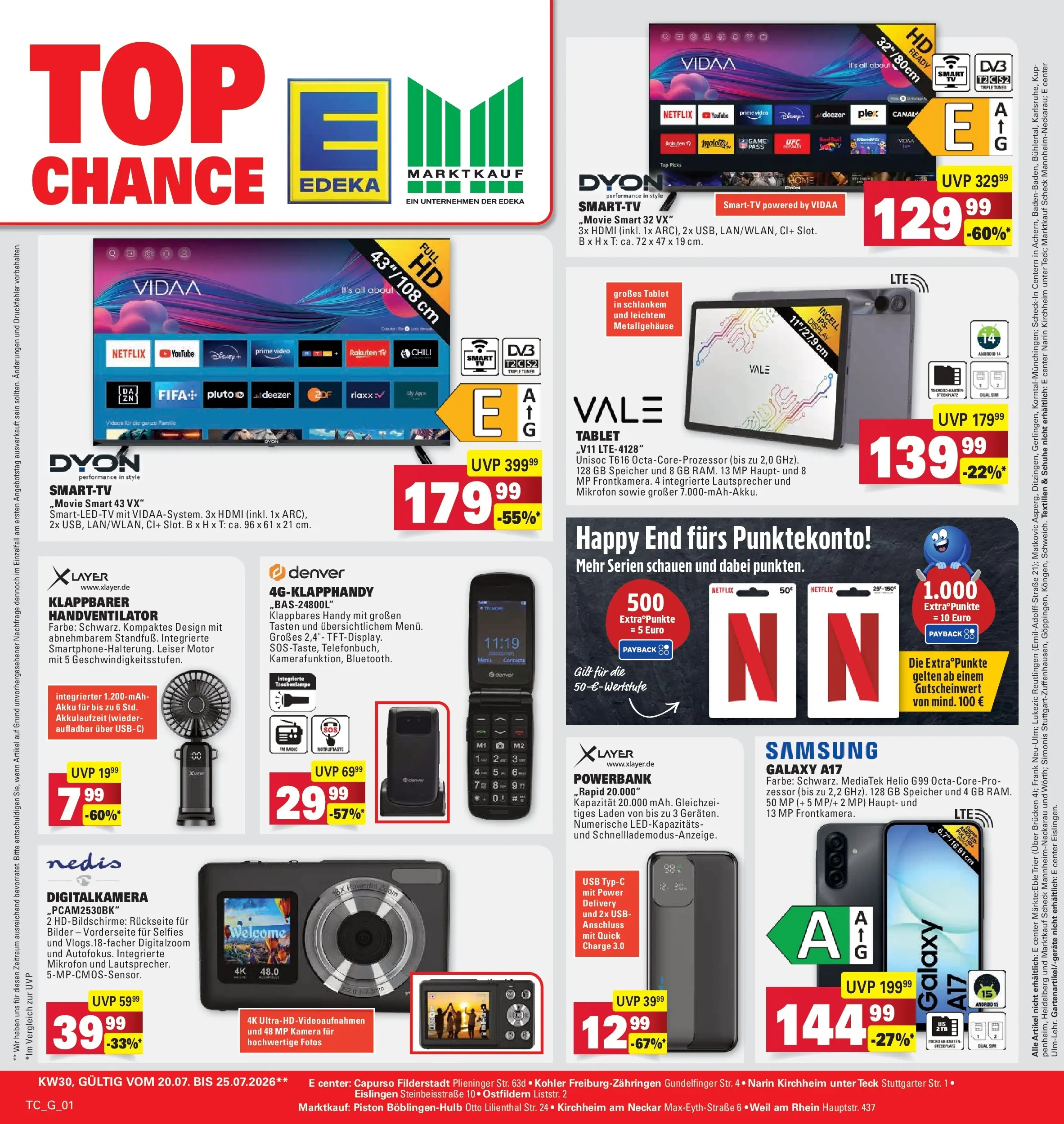 E center Prospekt Eislingen (ab 20.07.2026) zum Blättern | Seite: 33 | Produkte: Samsung, Bilder, Powerbank, Tablet