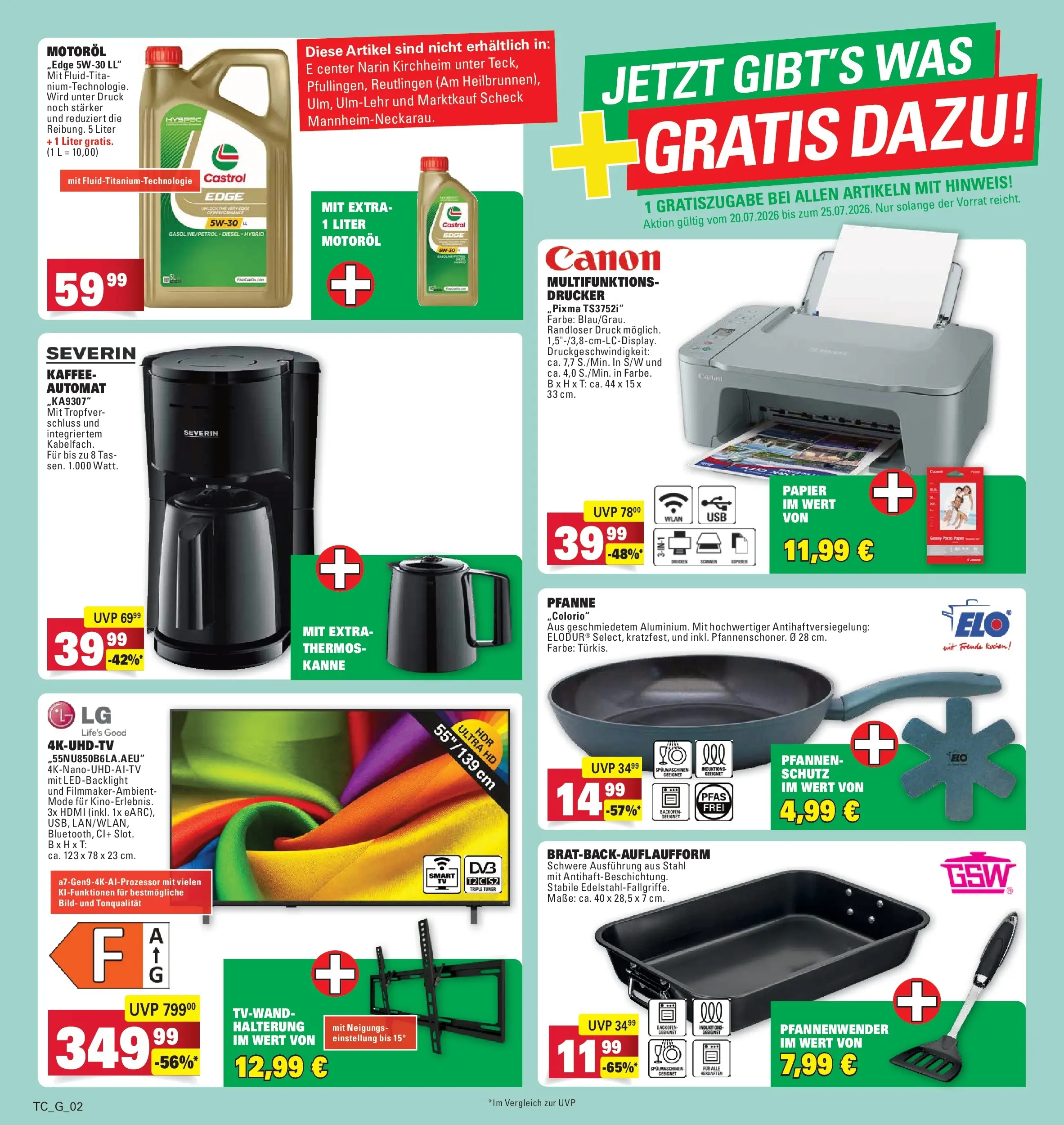 E center Prospekt Eislingen (ab 20.07.2026) zum Blättern | Seite: 34 | Produkte: Kaffee, Drucker