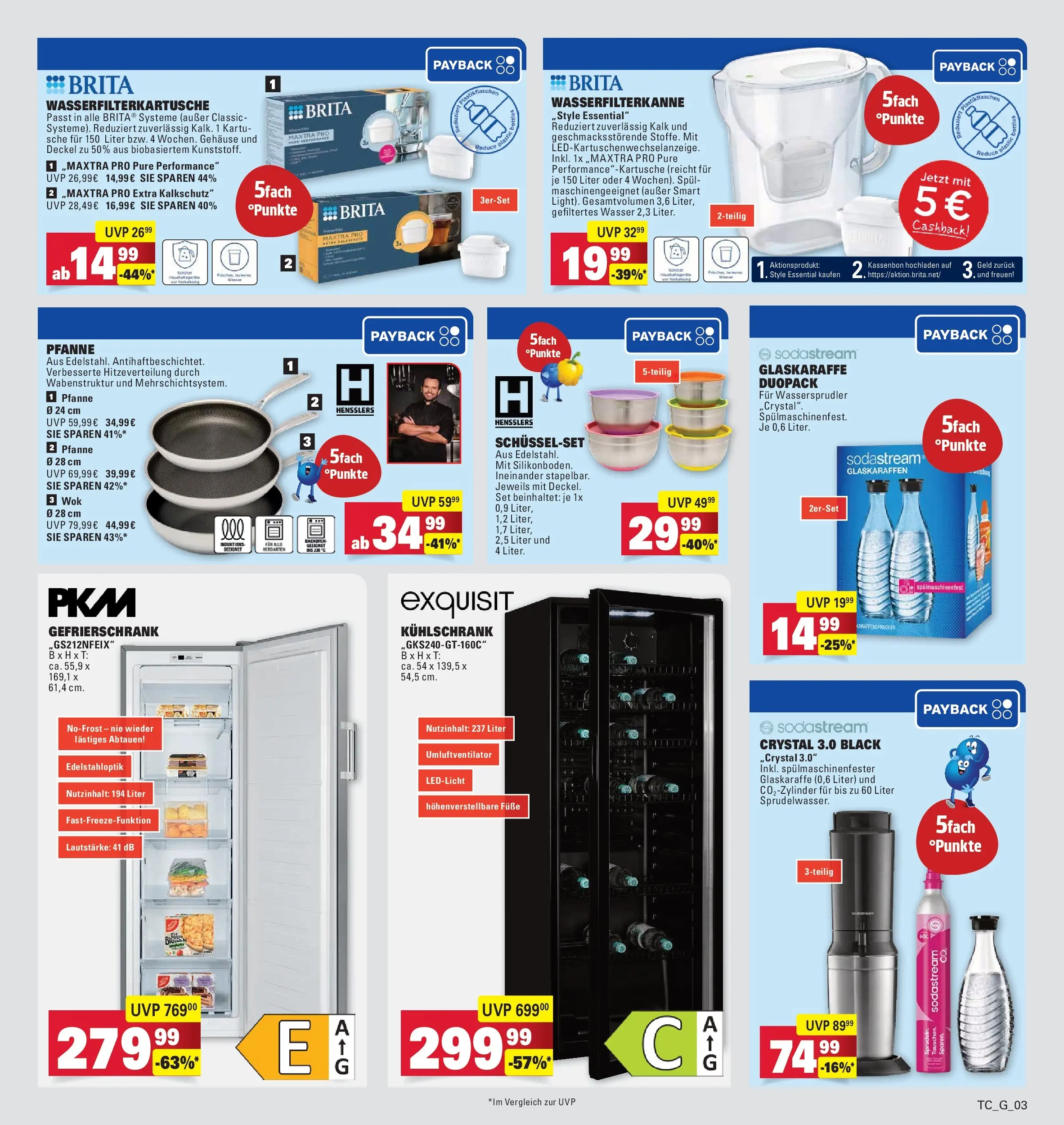 E center Prospekt Eislingen (ab 20.07.2026) zum Blättern | Seite: 35 | Produkte: Kühlschrank, Wasser, Wok, Sodastream