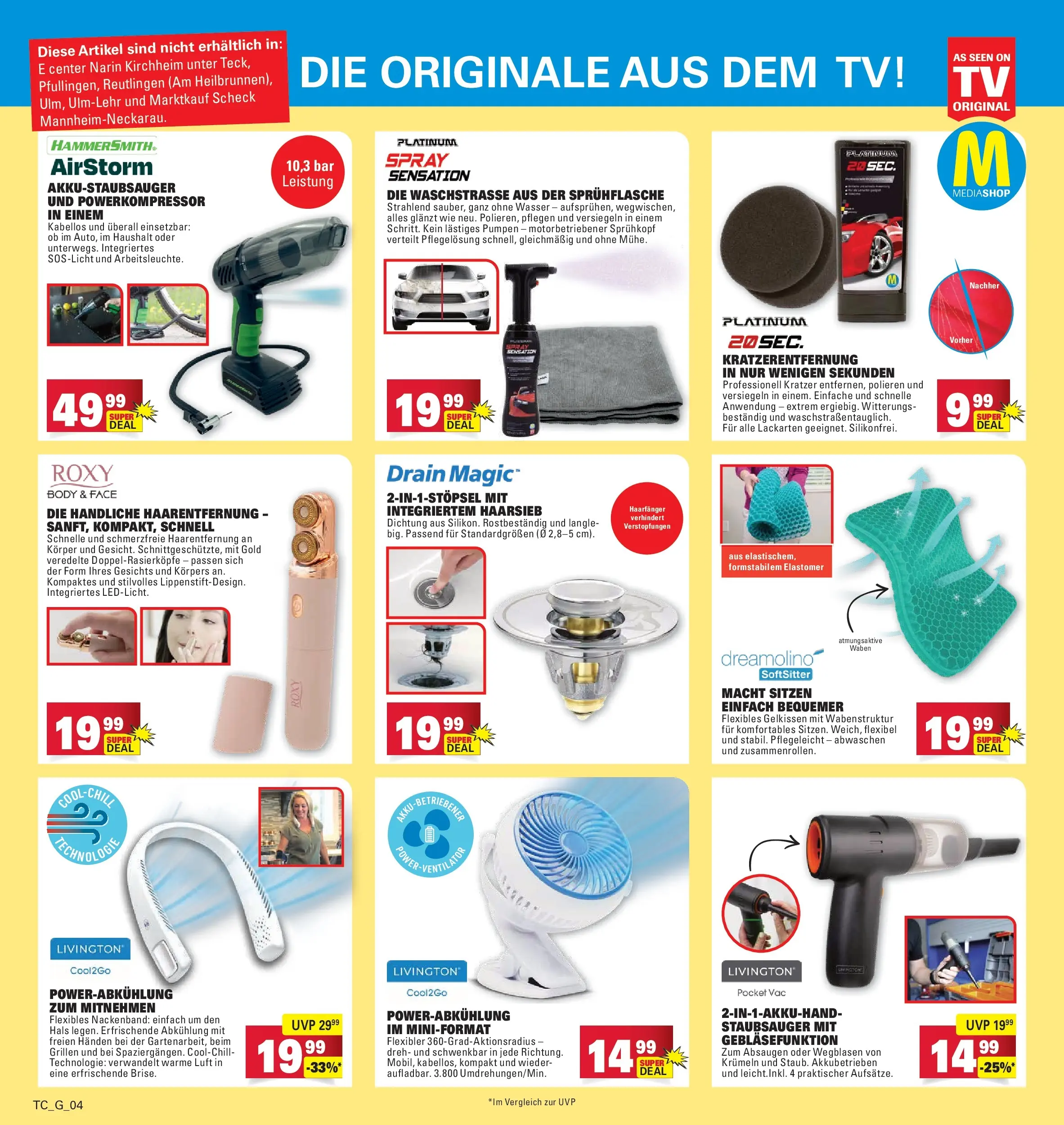 E center Prospekt Eislingen (ab 20.07.2026) zum Blättern | Seite: 36 | Produkte: Staubsauger, Wasser, TV