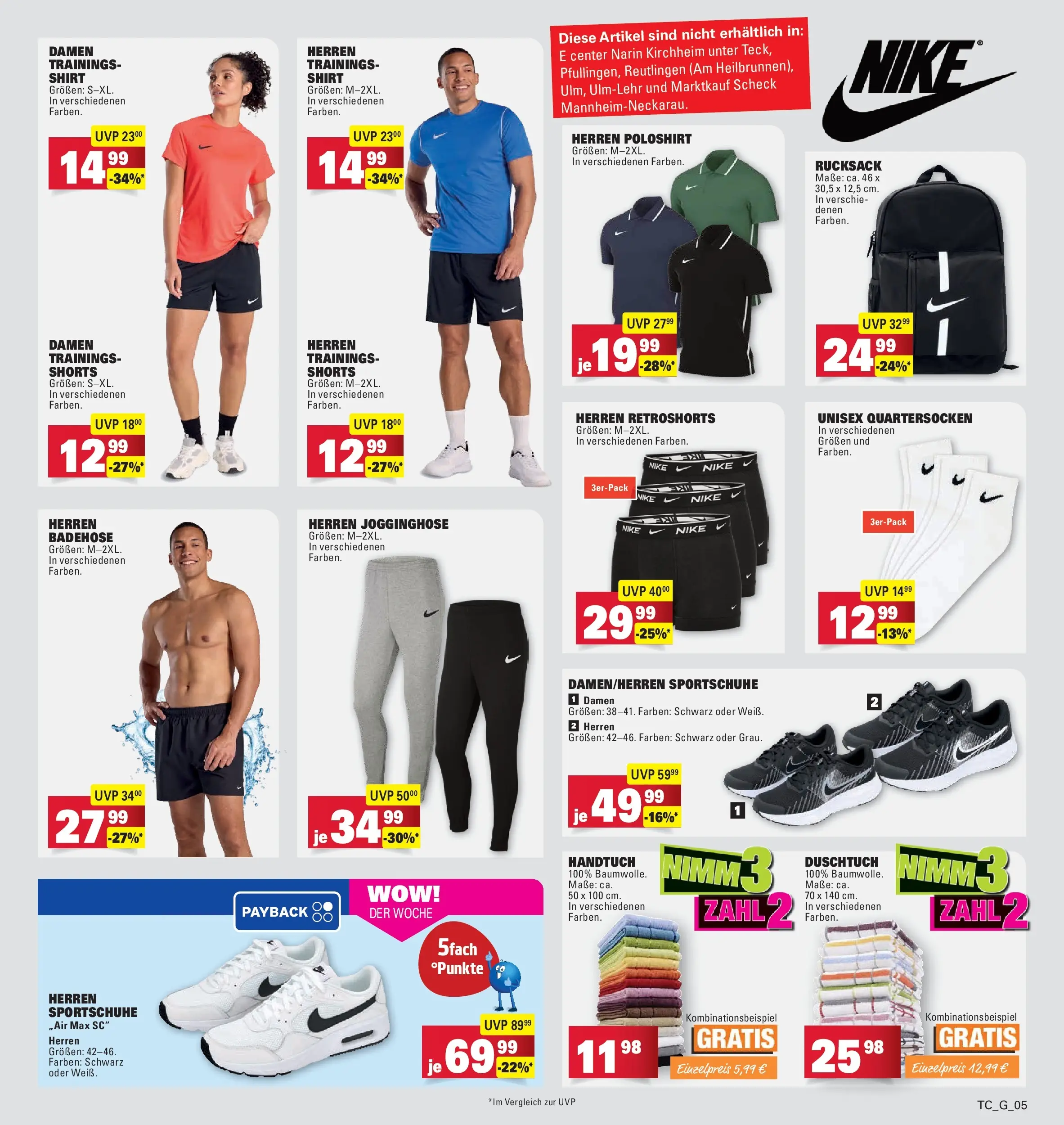 E center Prospekt Eislingen (ab 20.07.2026) zum Blättern | Seite: 37 | Produkte: Shirt, Jogginghose, Poloshirt, Rucksack