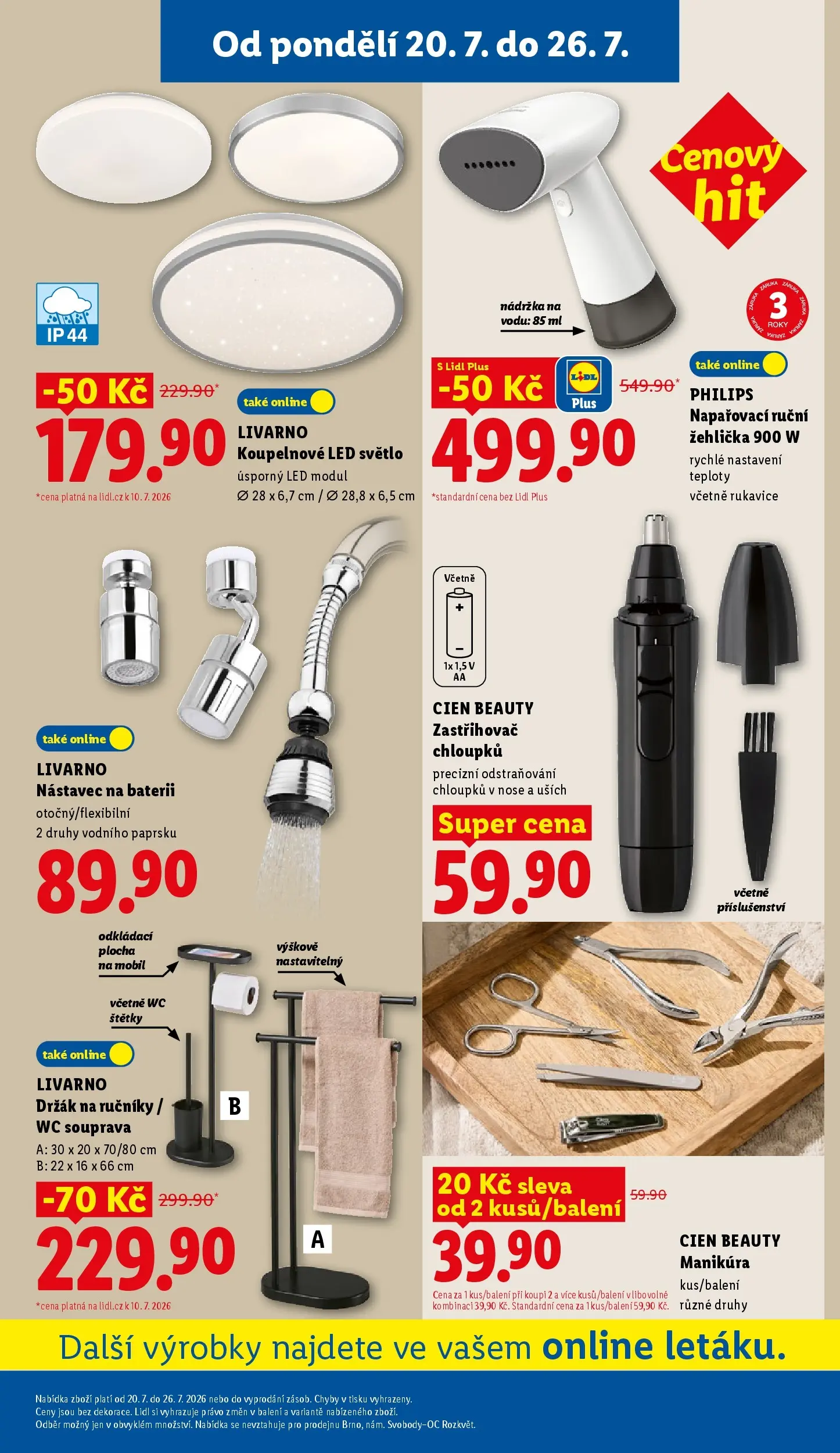 Lidl leták od 20.07.2026 - Nový akční leták | Strana: 35 | Produkty: Ručníky, Žehlička, Wc, LED