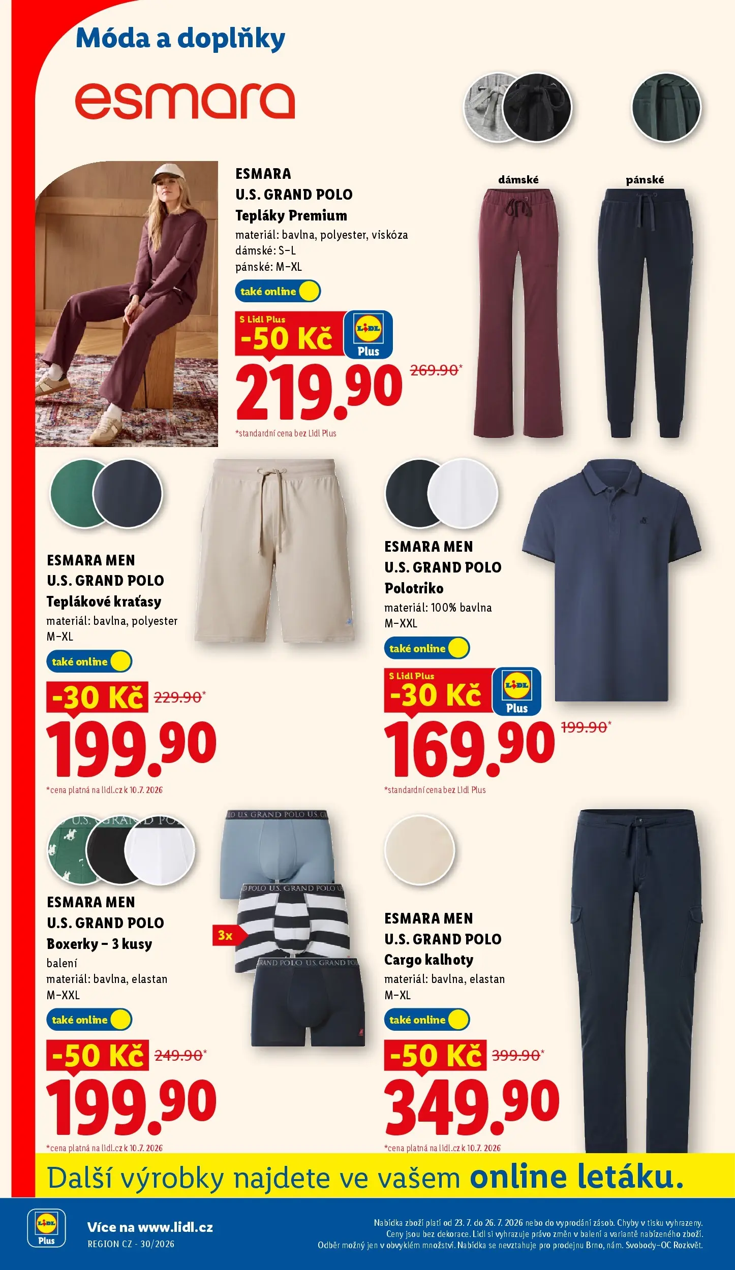 Lidl leták od 23.07.2026 - Nový akční leták | Strana: 34 | Produkty: Kraťasy, Boxerky, Tepláky, Pants