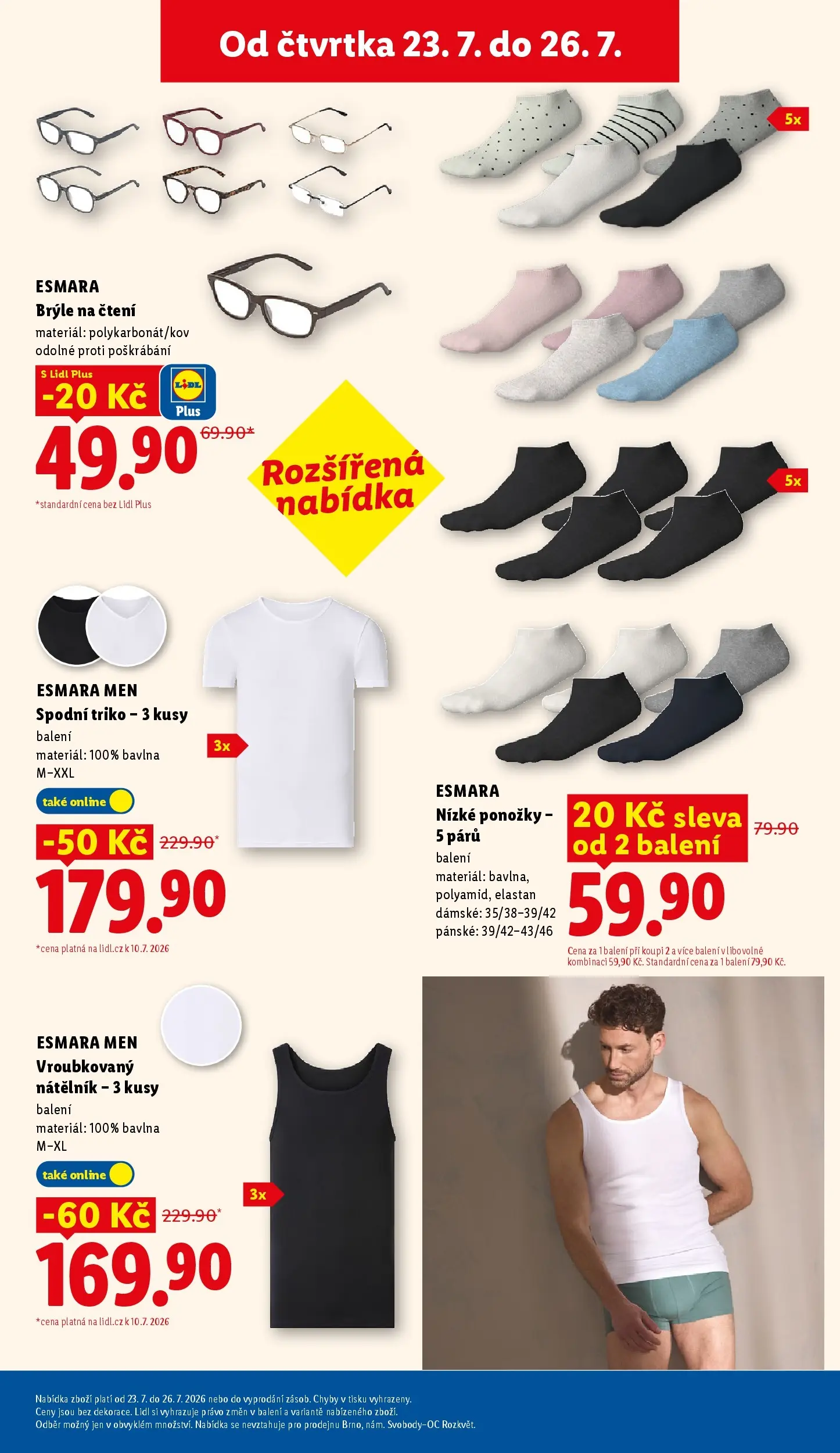 Lidl leták od 23.07.2026 - Nový akční leták | Strana: 35 | Produkty: Brýle na čtení, Ponožky, Brýle