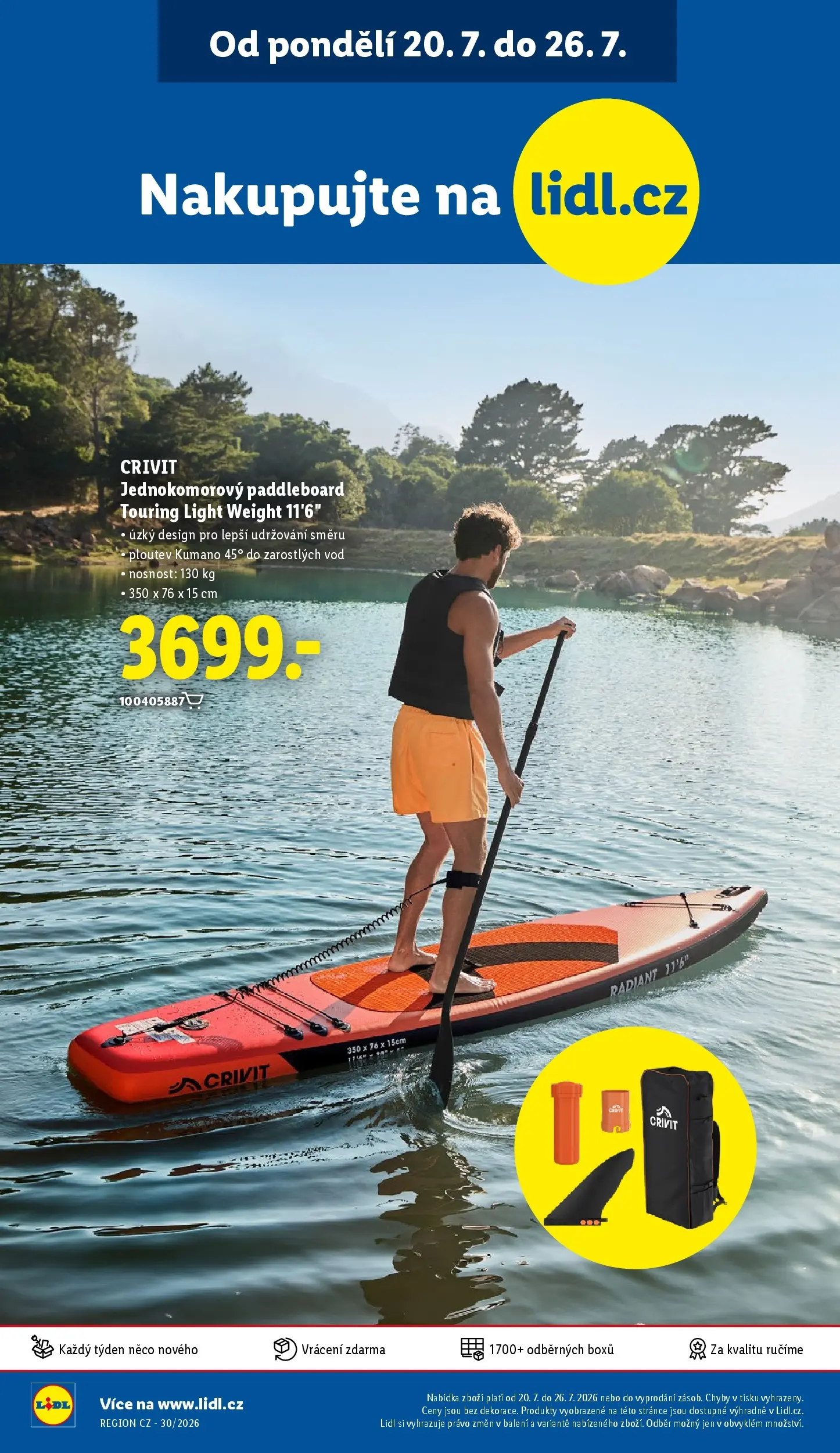 Lidl leták od 20.07.2026 - Nový akční leták | Strana: 44 | Produkty: Paddleboard