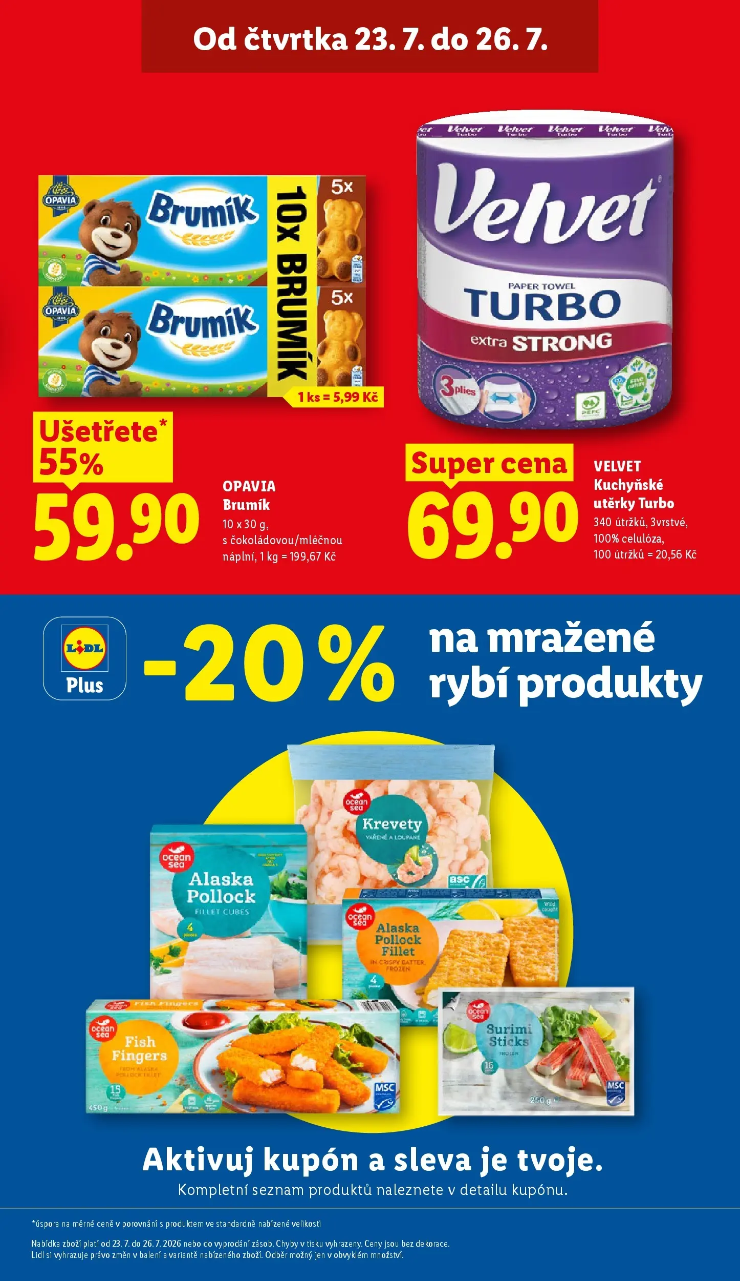 Lidl leták od 23.07.2026 - Nový akční leták | Strana: 3 | Produkty: Pero, Kuchyňské utěrky, Utěrky, Krevety