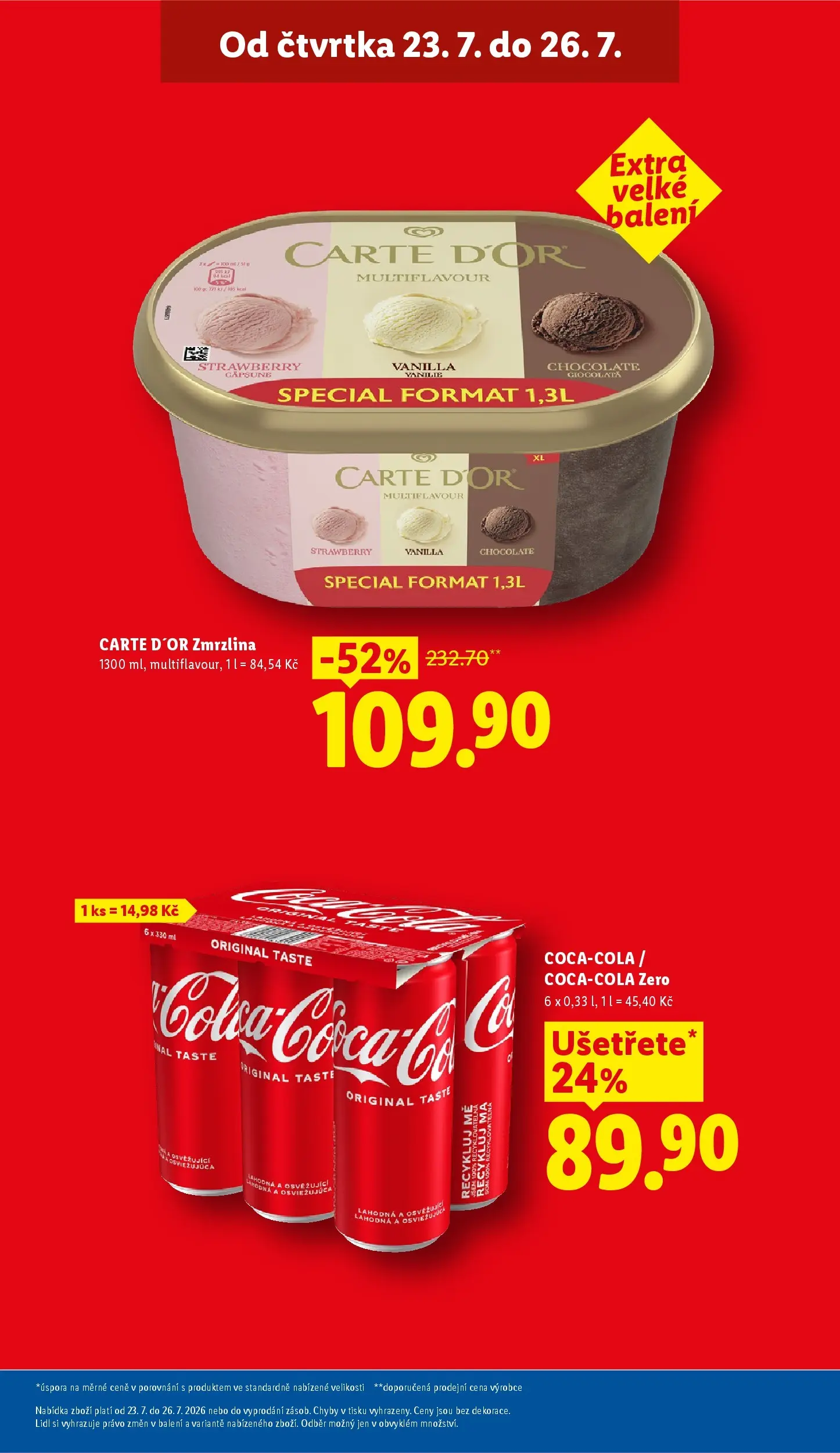 Lidl leták od 23.07.2026 - Nový akční leták | Strana: 9 | Produkty: Carte D'Or zmrzlina, Zmrzlina, Carte d'or