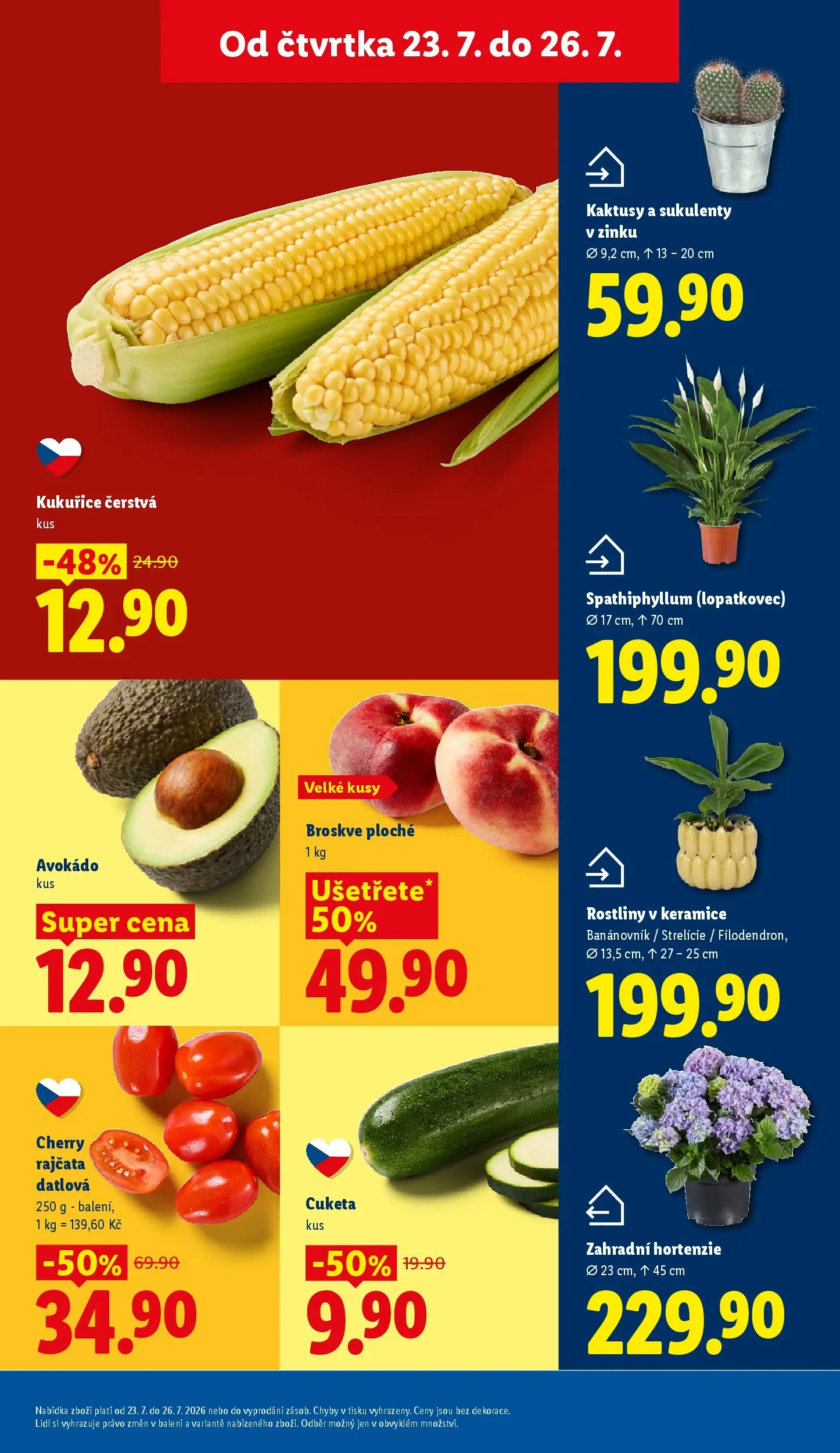 Lidl leták od 23.07.2026 - Nový akční leták | Strana: 13 | Produkty: Rajčata, Cherry rajčata, Cuketa, Avokádo