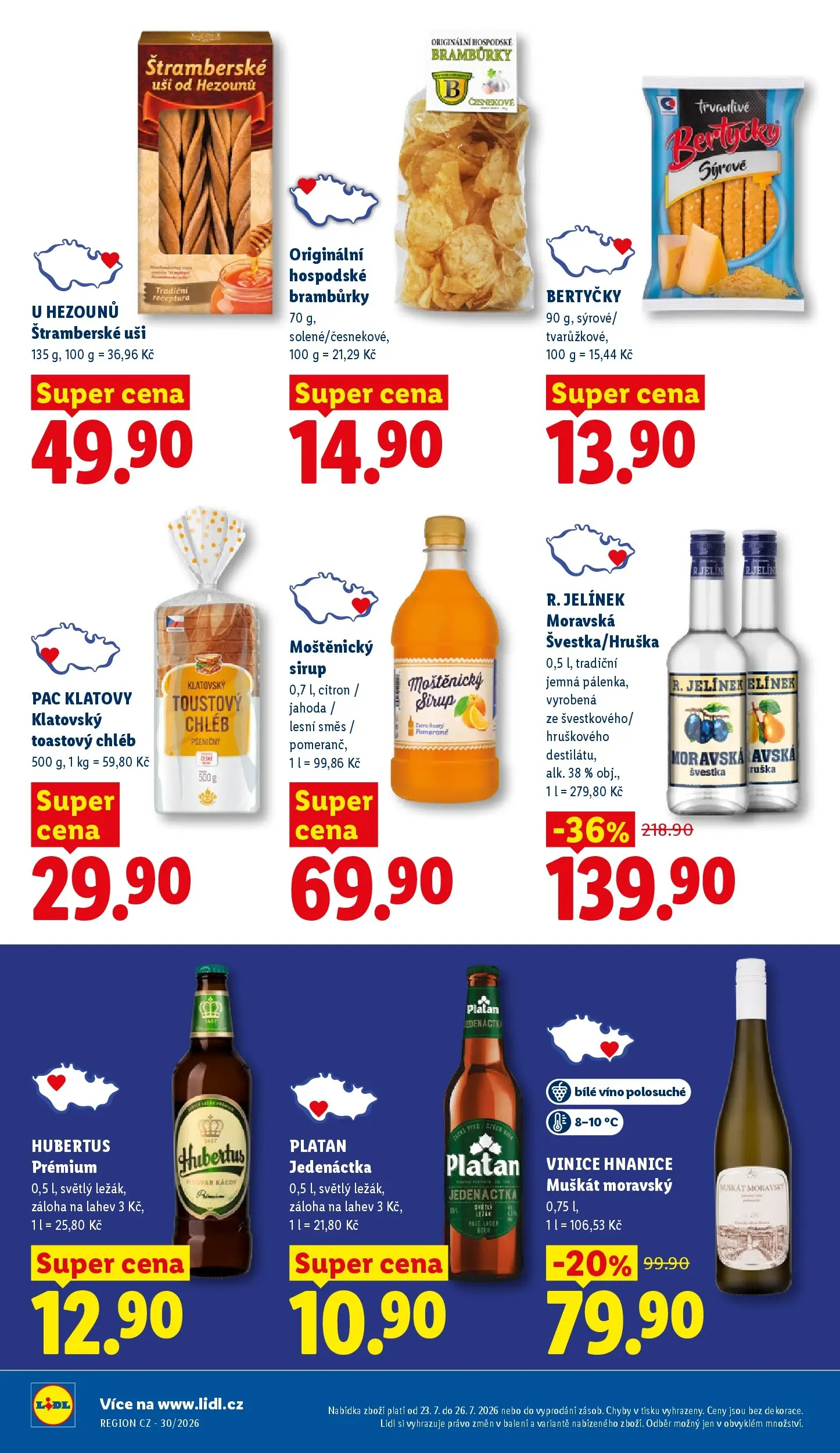 Lidl leták od 23.07.2026 - Nový akční leták | Strana: 18 | Produkty: Víno, Sirup, Citron, Jelínek