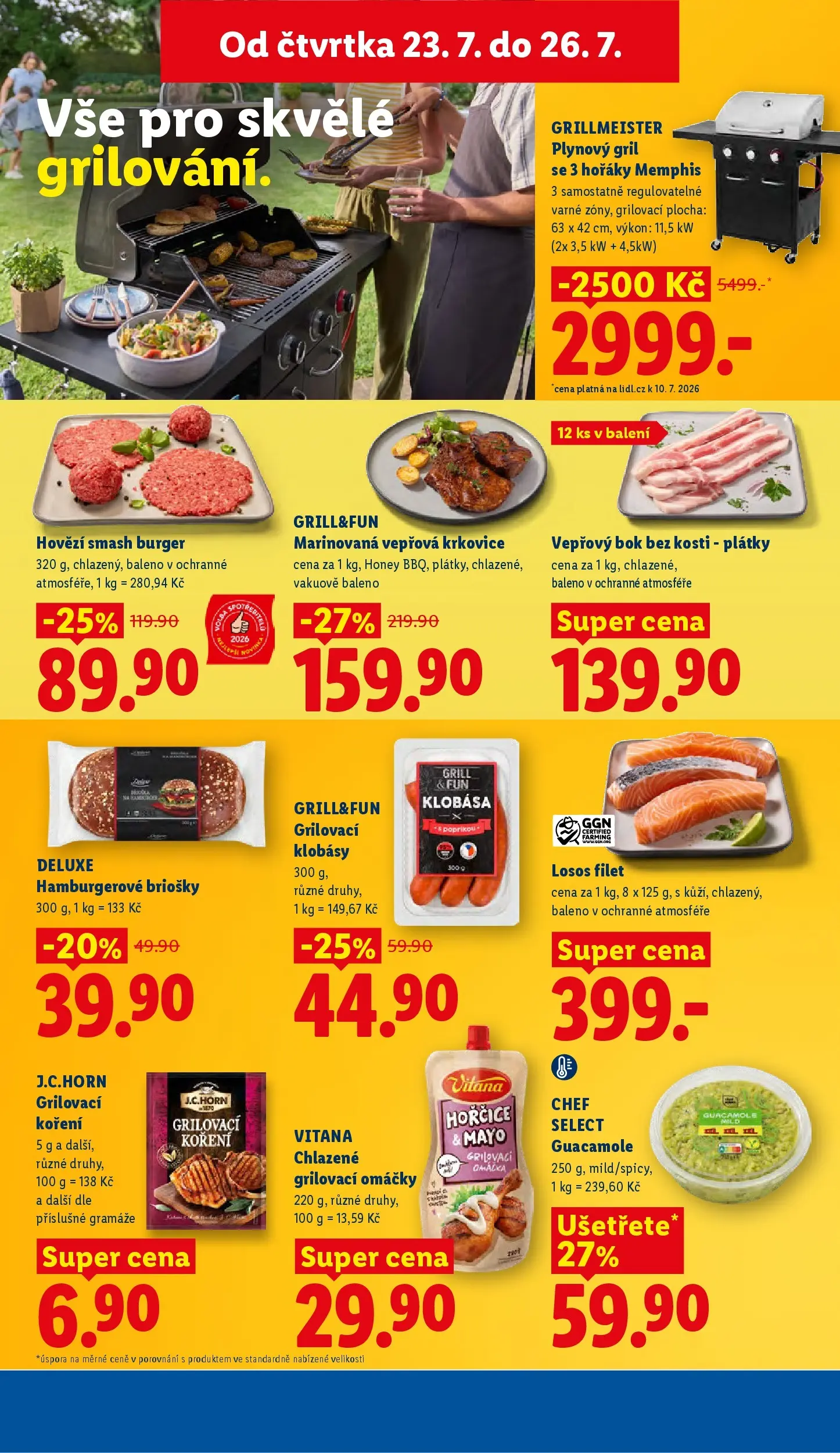 Lidl leták od 23.07.2026 - Nový akční leták | Strana: 20 | Produkty: Hamburger, Klobása, Krkovice, Vepřová krkovice