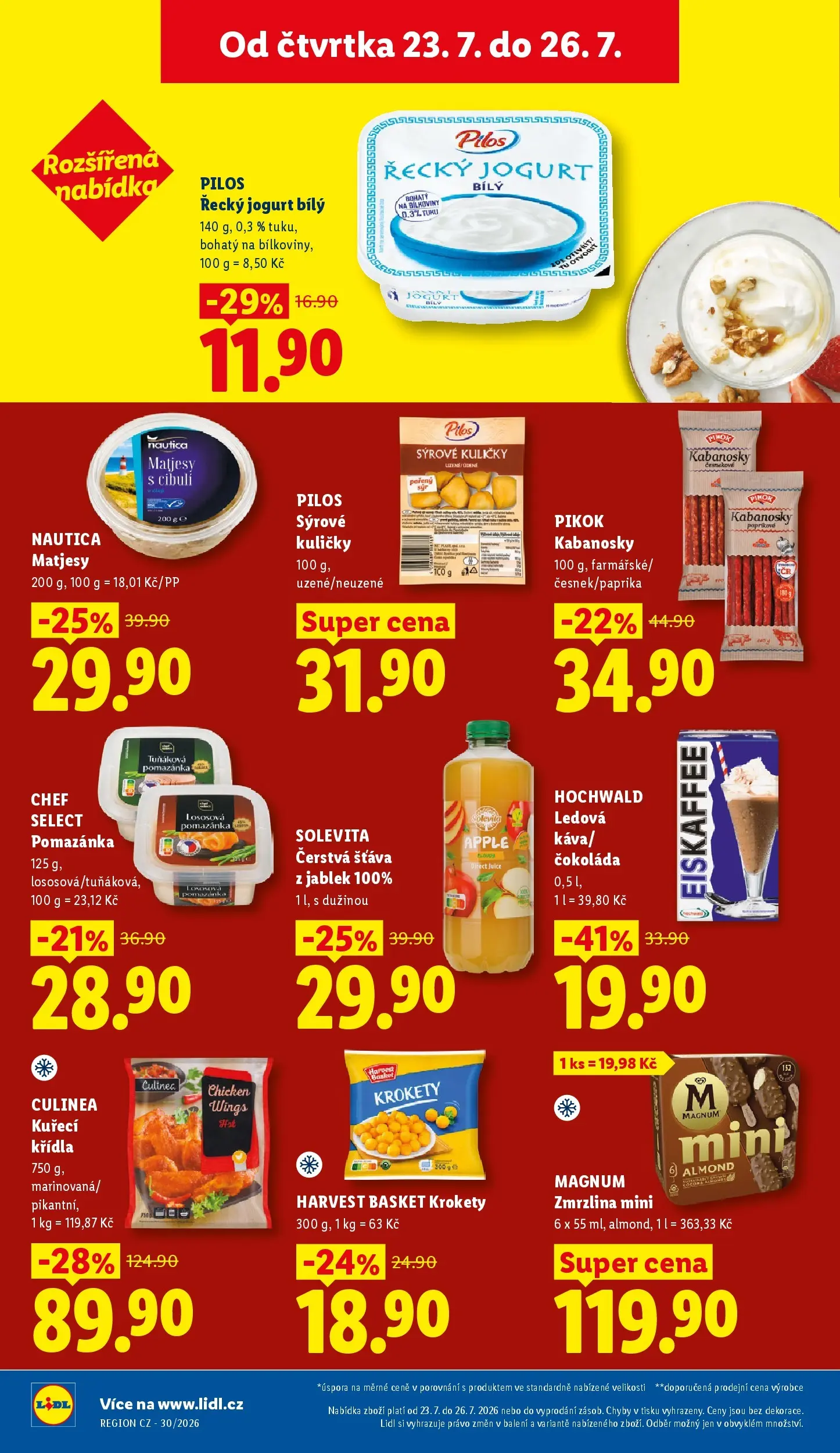 Lidl leták od 23.07.2026 - Nový akční leták | Strana: 26 | Produkty: Iced coffee, Zmrzlina, Eiskaffee, Kuřecí Křídla