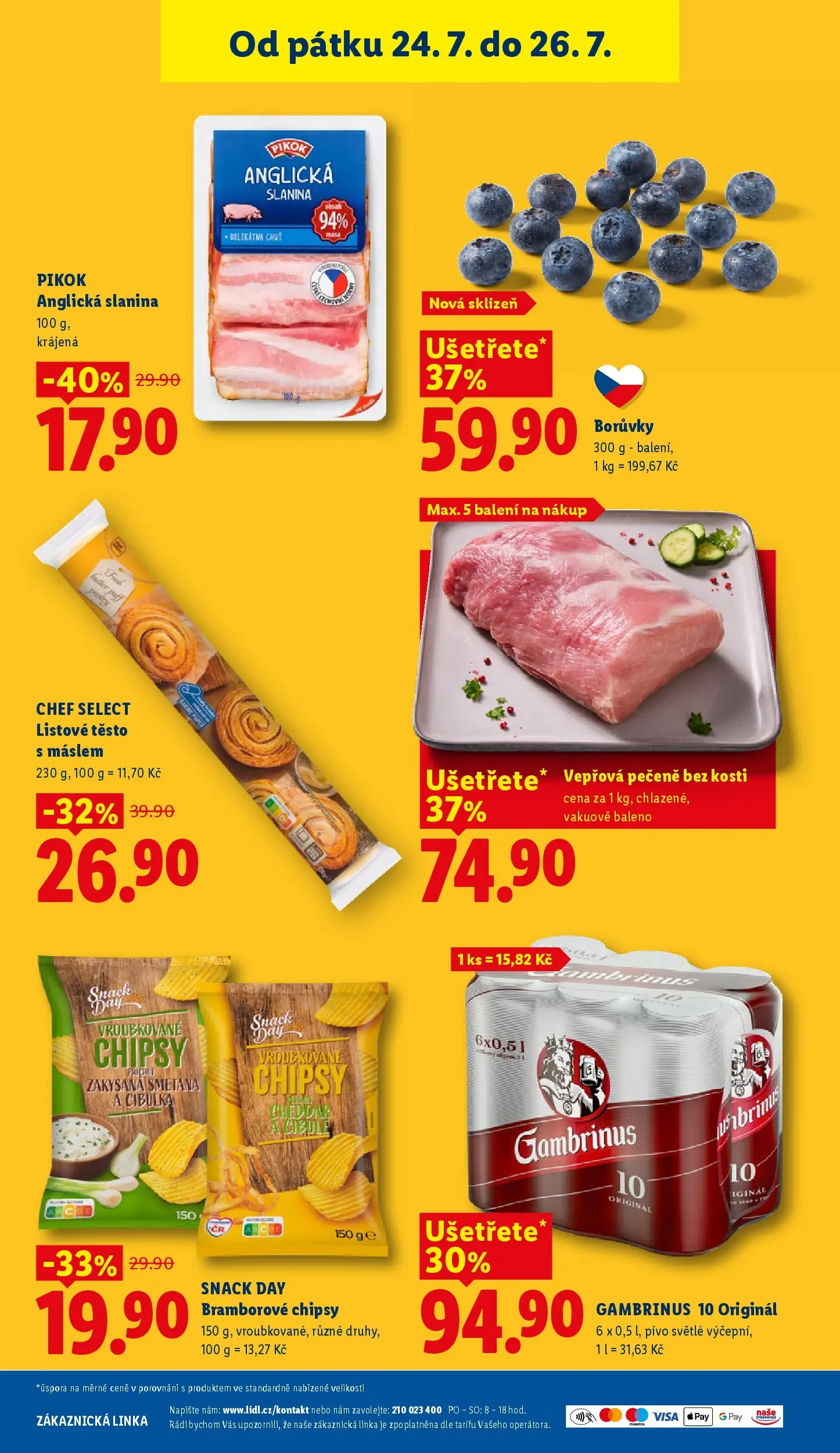 Lidl leták od 23.07.2026 - Nový akční leták | Strana: 47 | Produkty: Vepřová pečeně, Zakysaná smetana, Slanina, Gambrinus 10