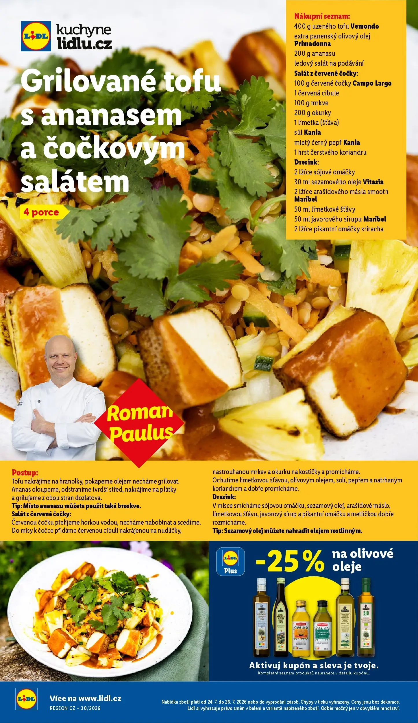 Lidl leták od 23.07.2026 - Nový akční leták | Strana: 52 | Produkty: Olej, Salát, Sriracha sauce, Sezamový olej
