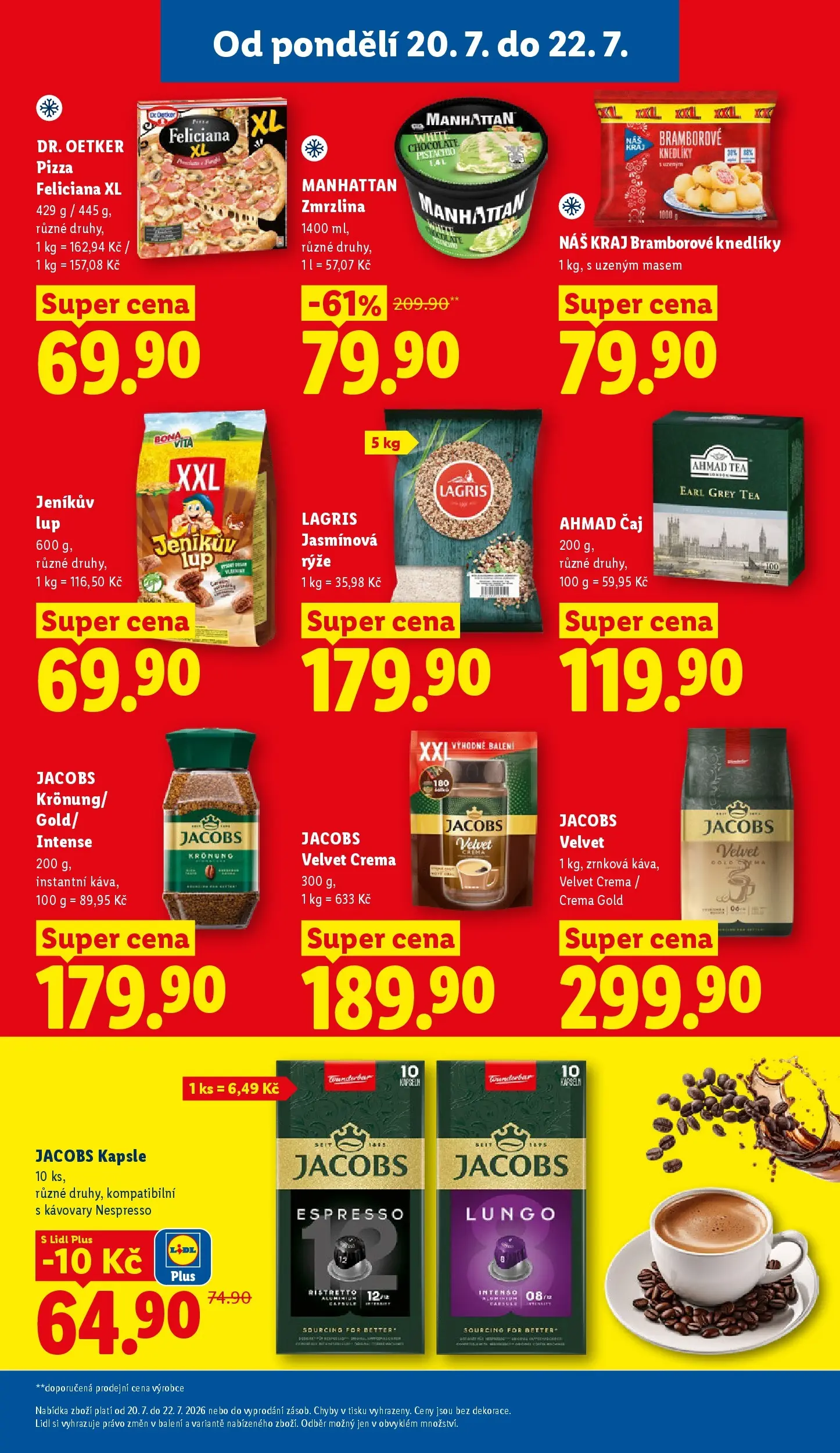 Lidl leták od 20.07.2026 - Nový akční leták | Strana: 17 | Produkty: Kapsle, Instantní káva, Crema, Manhattan zmrzlina