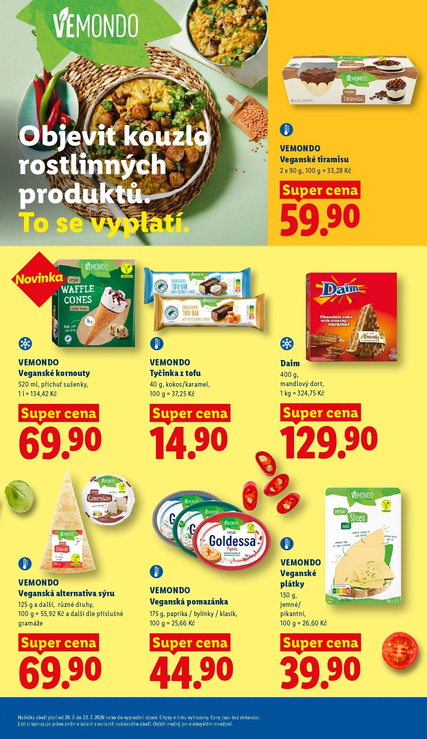 Lidl leták od 20.07.2026 - Nový akční leták | Strana: 23 | Produkty: Tiramisu, Tofu, Paprika, Pomazánka