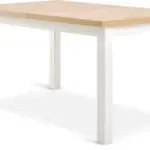 JYSK JYSK Masă MARKSKEL 90x150/193 alb/stejar sălbatic