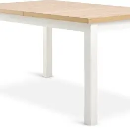 JYSK Masă MARKSKEL 90x150/193 alb/stejar sălbatic