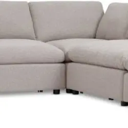 JYSK Colțar modular LYBY 5 locuri nisipiu